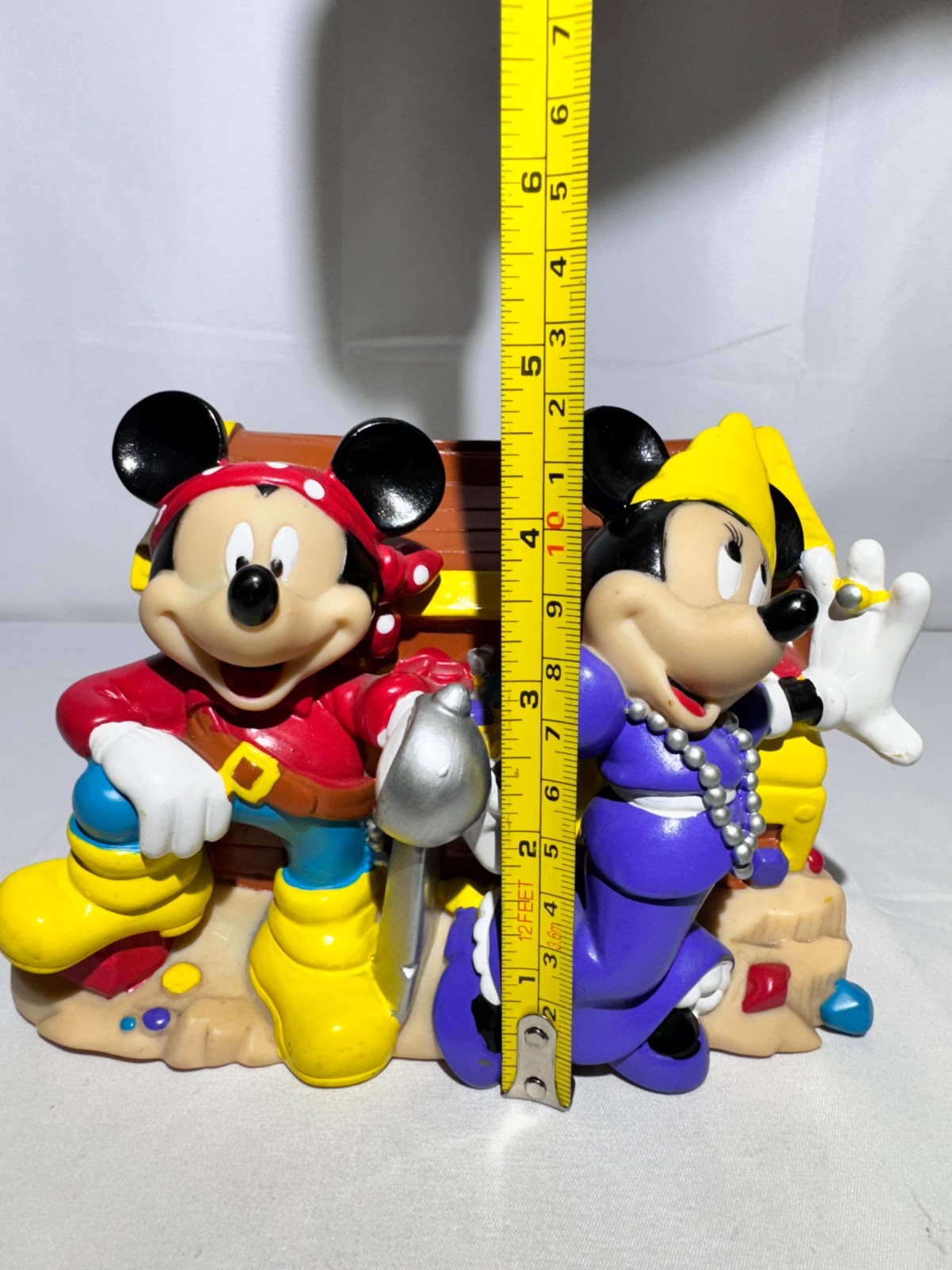 Disney Monogram International Mickey & Minnie Pirate Treasure Chest Coin Bank