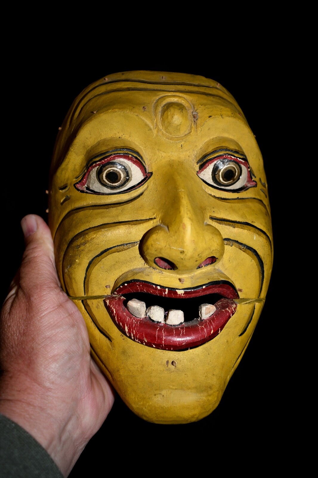 Antique / Vintage Carved Wood Mask from Bali / East Java Indonesia