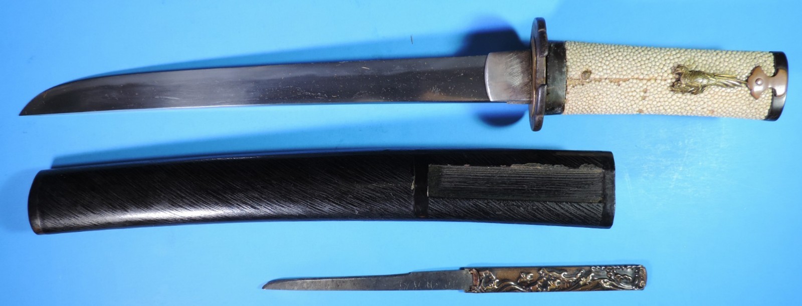 Old Japanese Sword signed KOZUKA in Tanto World War II soldier bring back