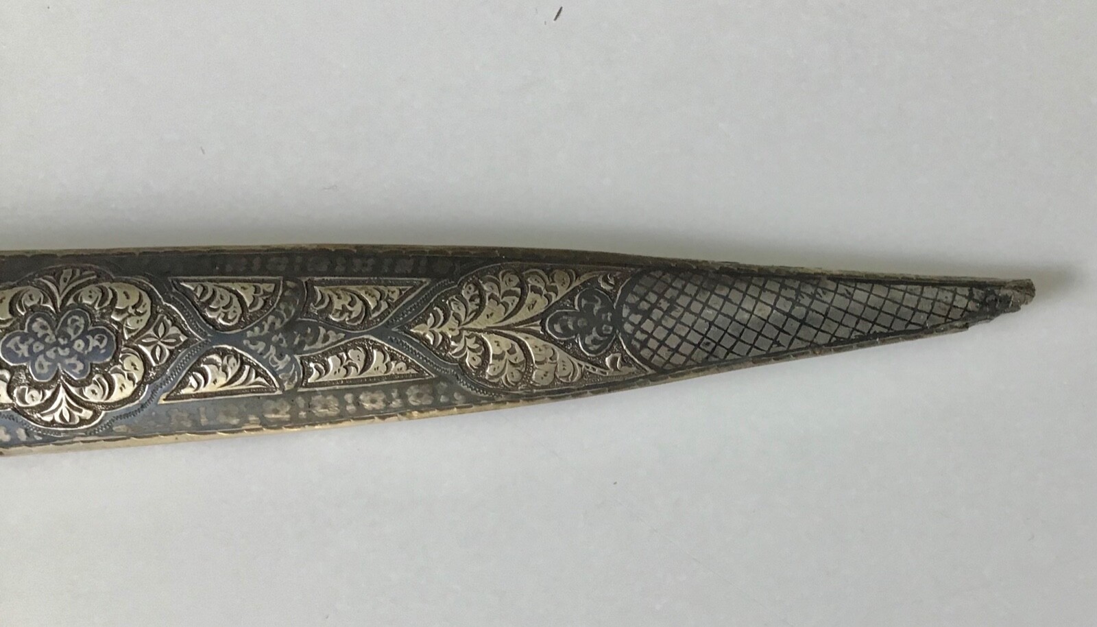 Russian silver antique niello Dagger Caucasian Kindjal knife ottoman