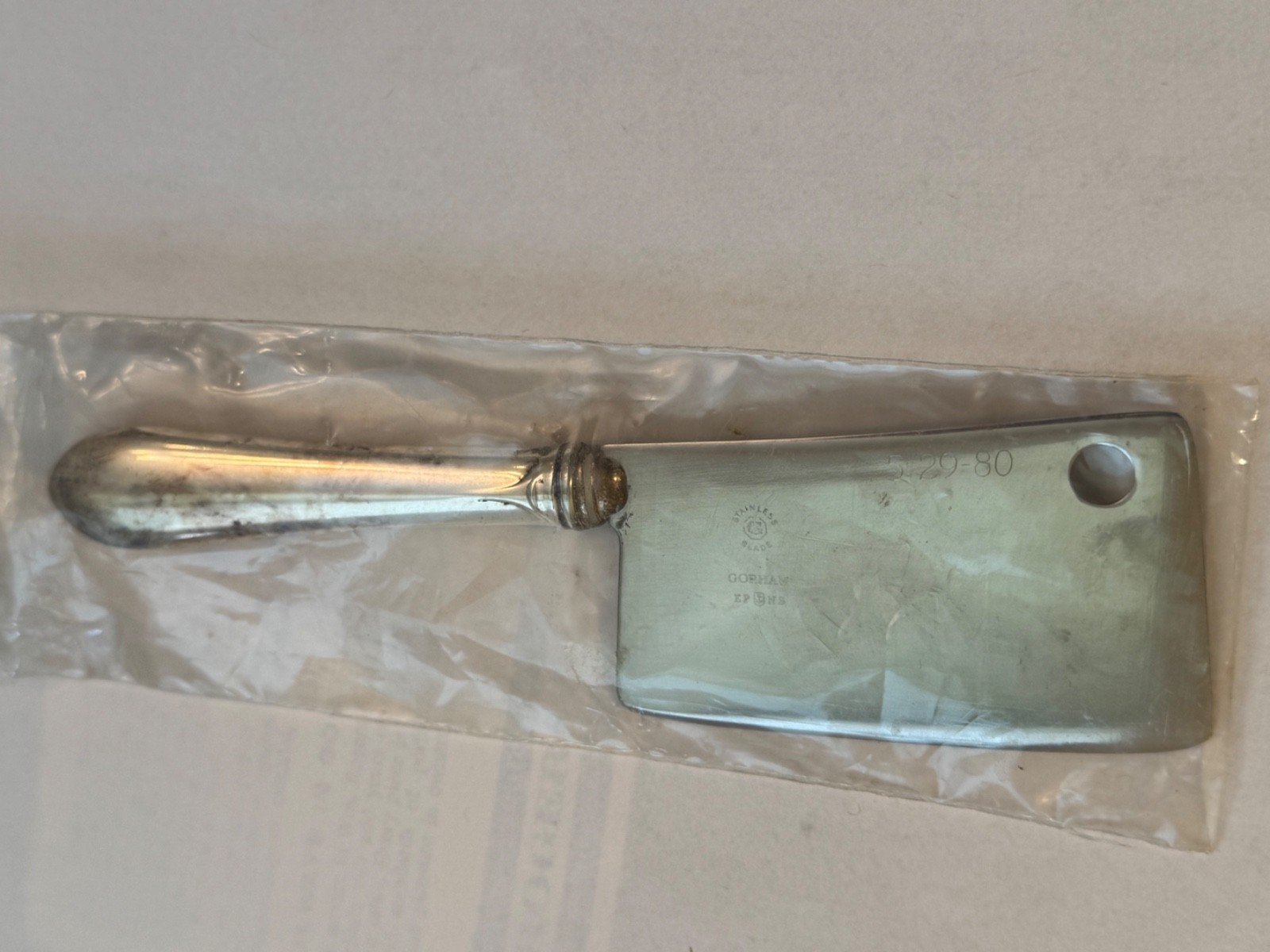 Old GORHAM Silver Cheese Clever – Stainless Blade Engraved Rainbows are Forever