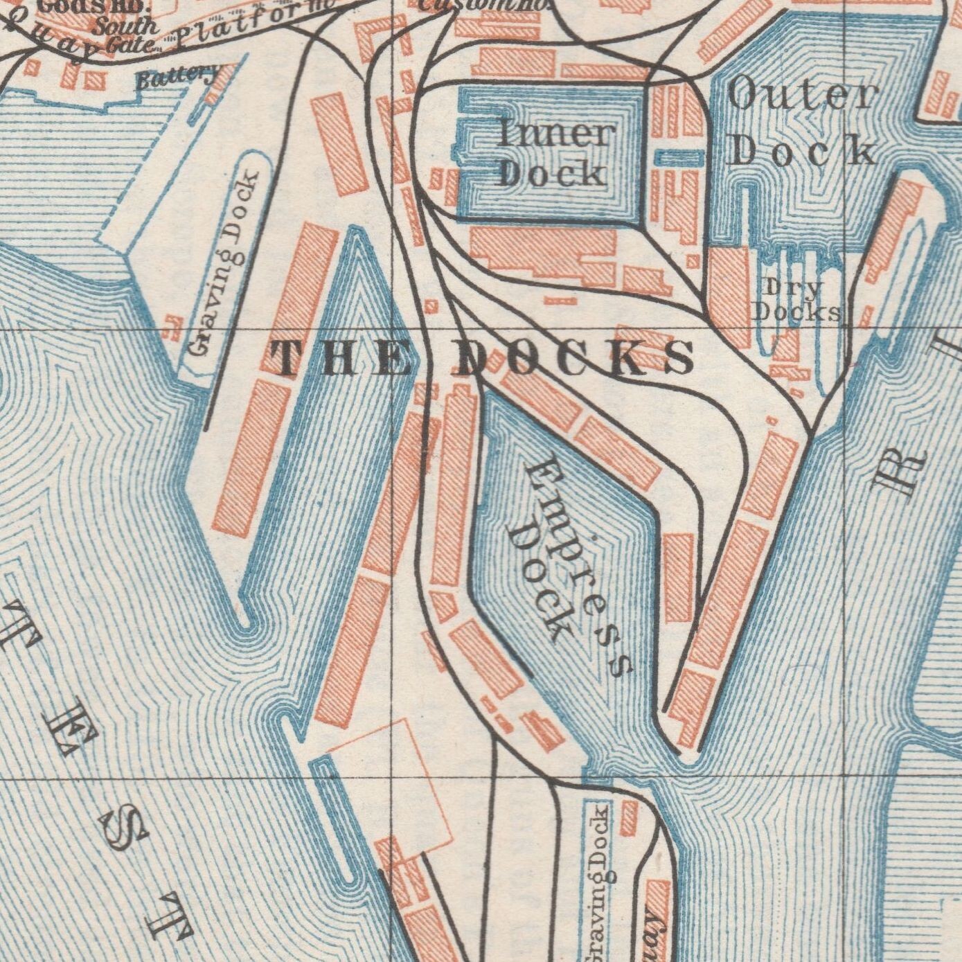 SOUTHAMPTON 1927 England Great Britain ORIGINAL Map Plan UNITED KINGDOM