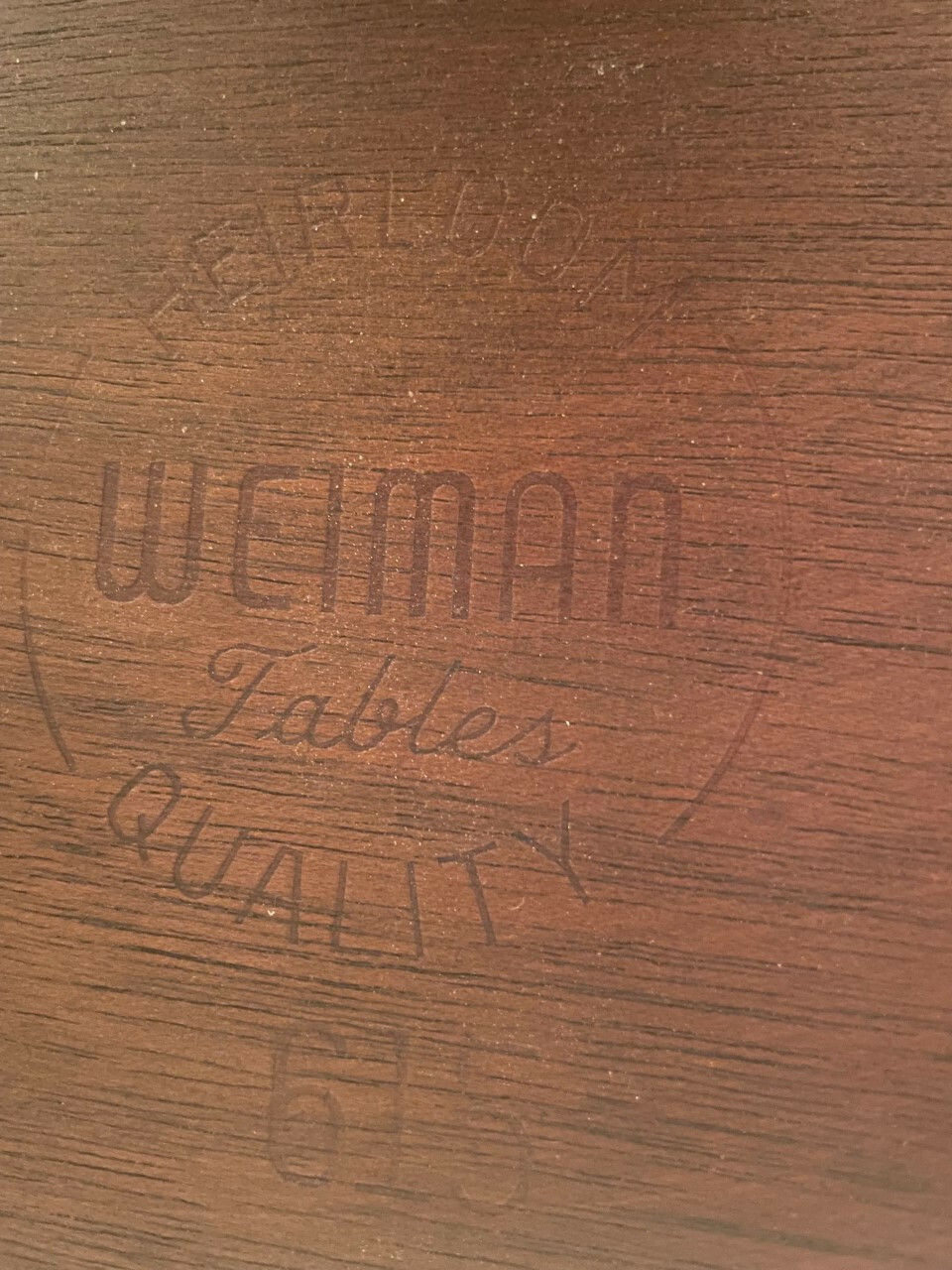 Weiman, Inlaid Leather Round Drum Coffee Table 28″ Wide 28″ Tall 
