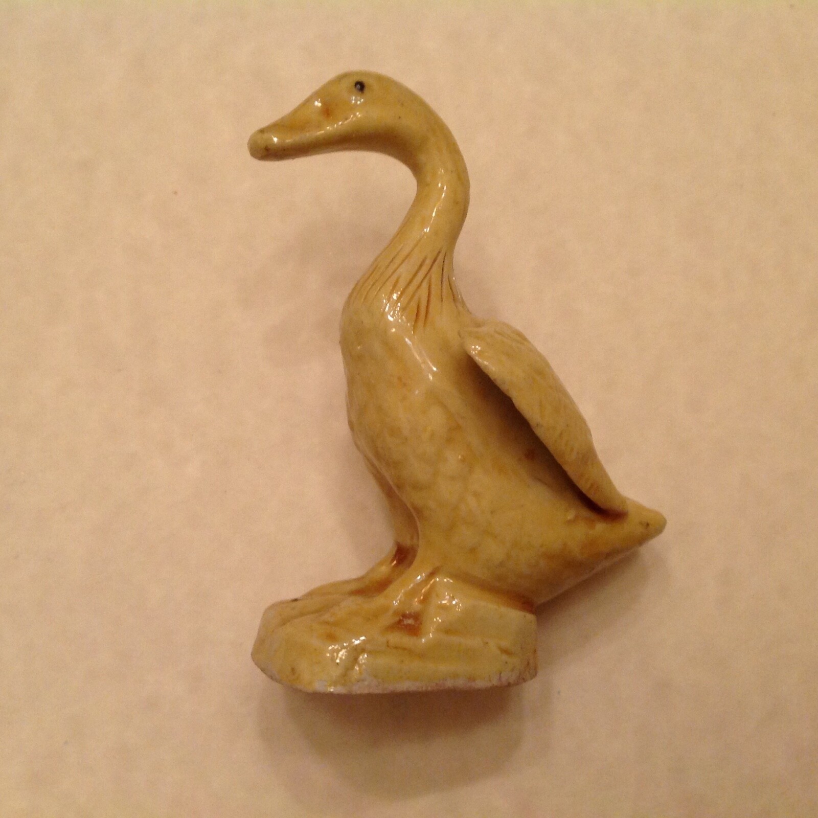 ~Antique Chinese Export Faience Porcelain Figurine – Glazed Yellow Duck