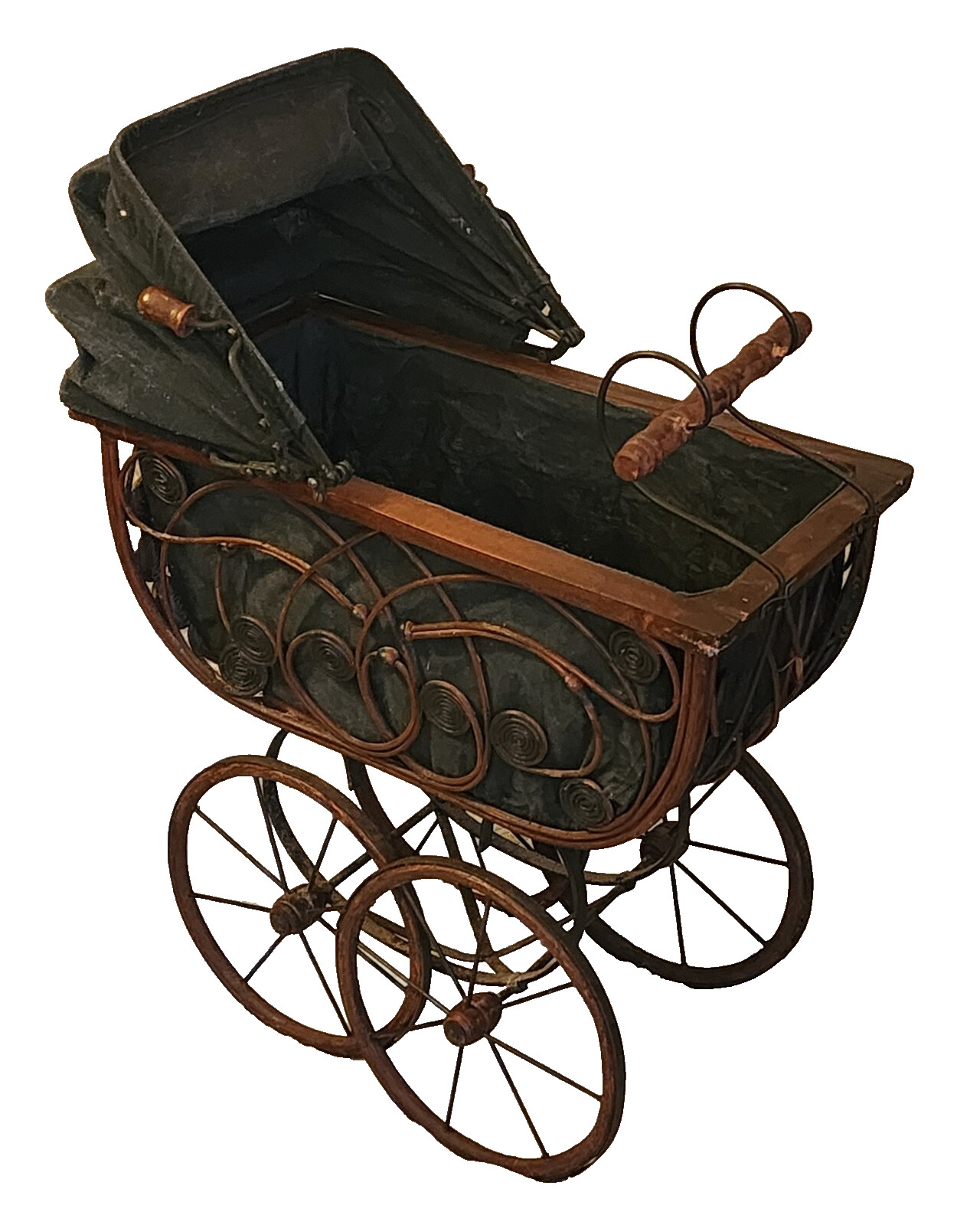 Large Vintage Handmade Baby Doll Pram