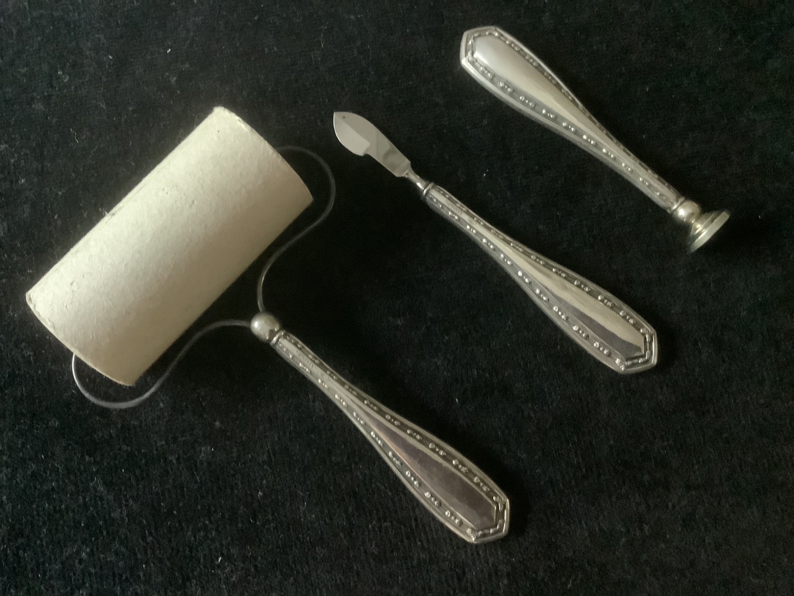 ** Art Deco Webster Sterling Silver 3 pc. DESK SET – NM **