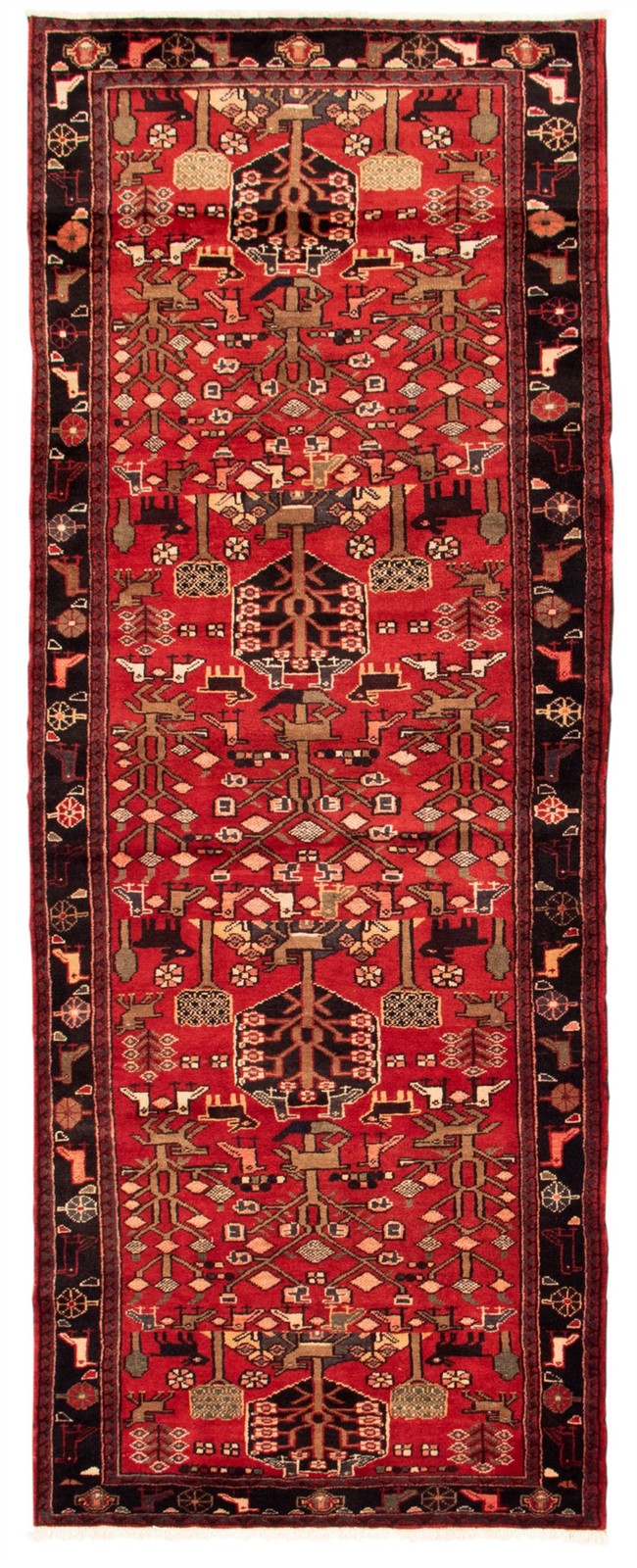 3’10” x 10’3″ Vintage Hand-knotted Runner Rug Traditional Oriental Wool Carpet