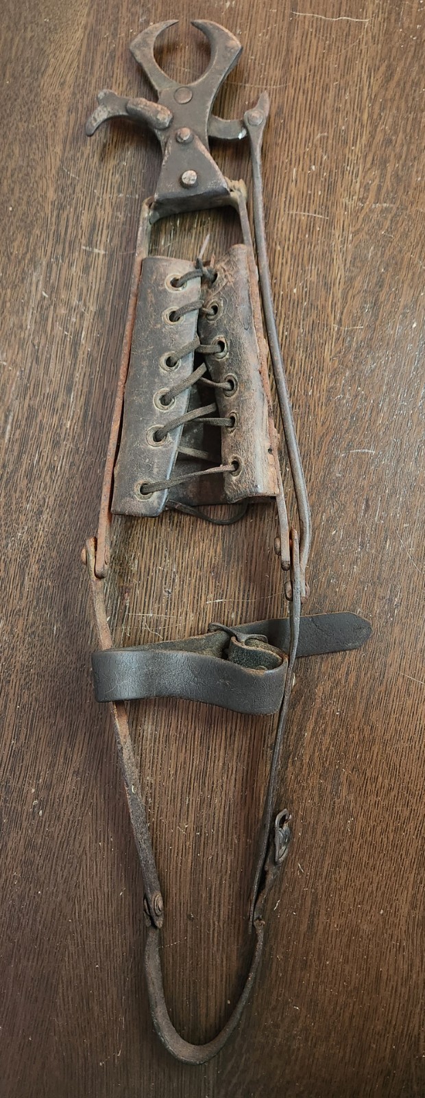 Antique Victorian Era Prosthetic Arm -Mechanical Hook & Claw -Hand Forged Iron