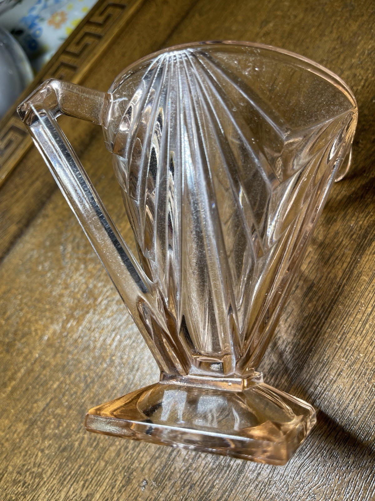 No.610 Pink Pyramid by Indiana Glass Company Creamer