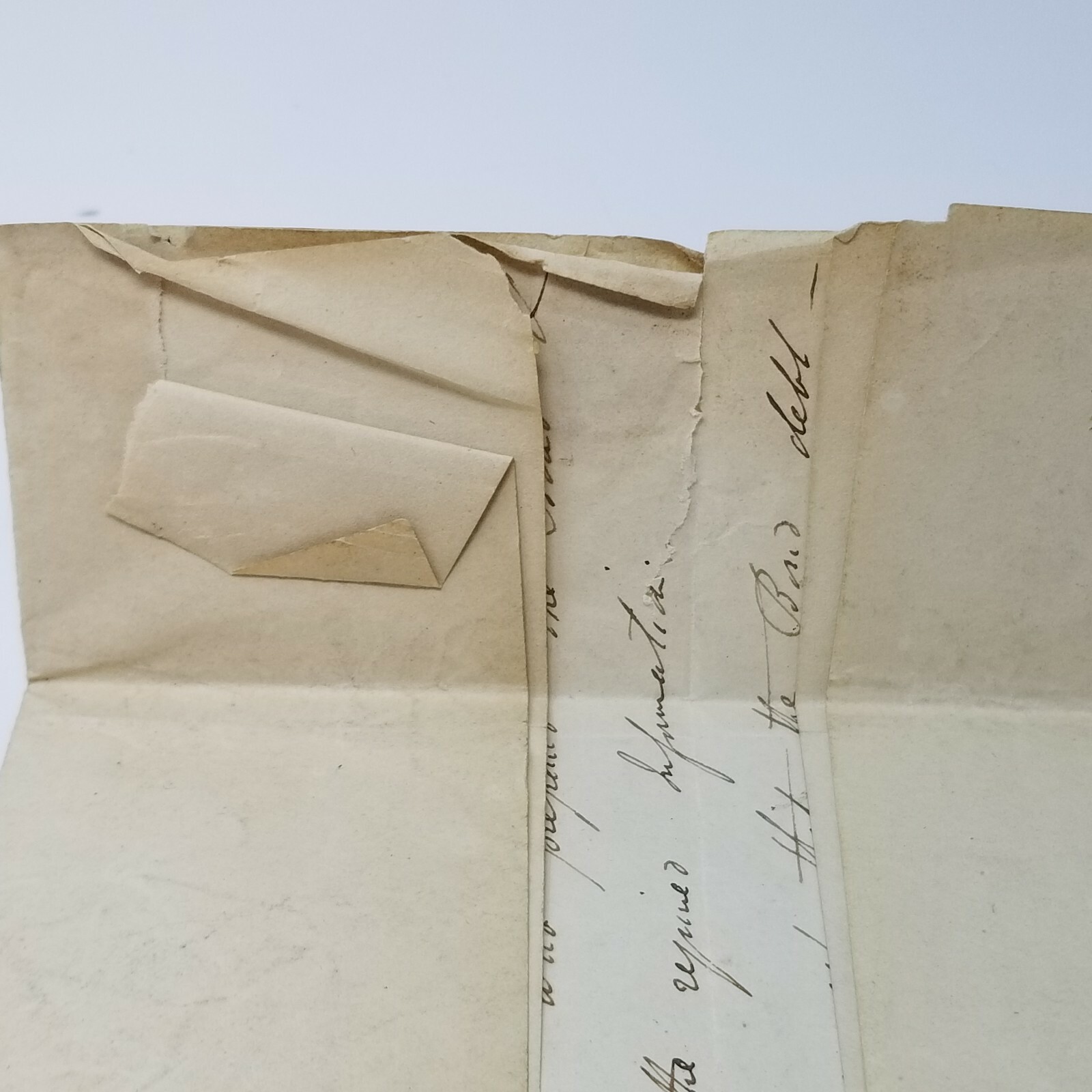 1832 Hand Written Cursive Debt Relief Letter Threadneedle Street London England