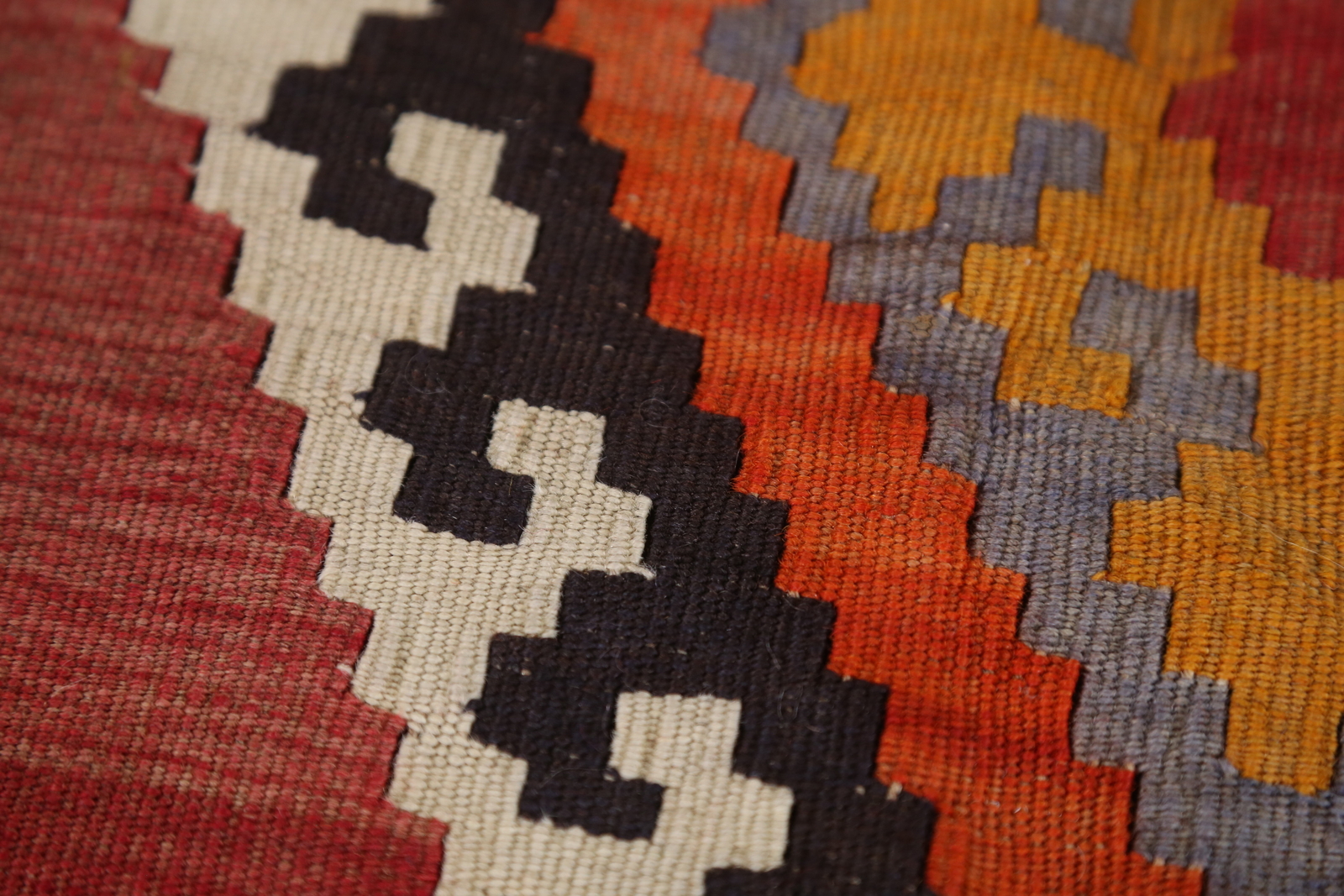 Nomad Vegetable Dye Kilim Flat-weave Semi-Antique Rug Wool Reversible Carpet 5×8