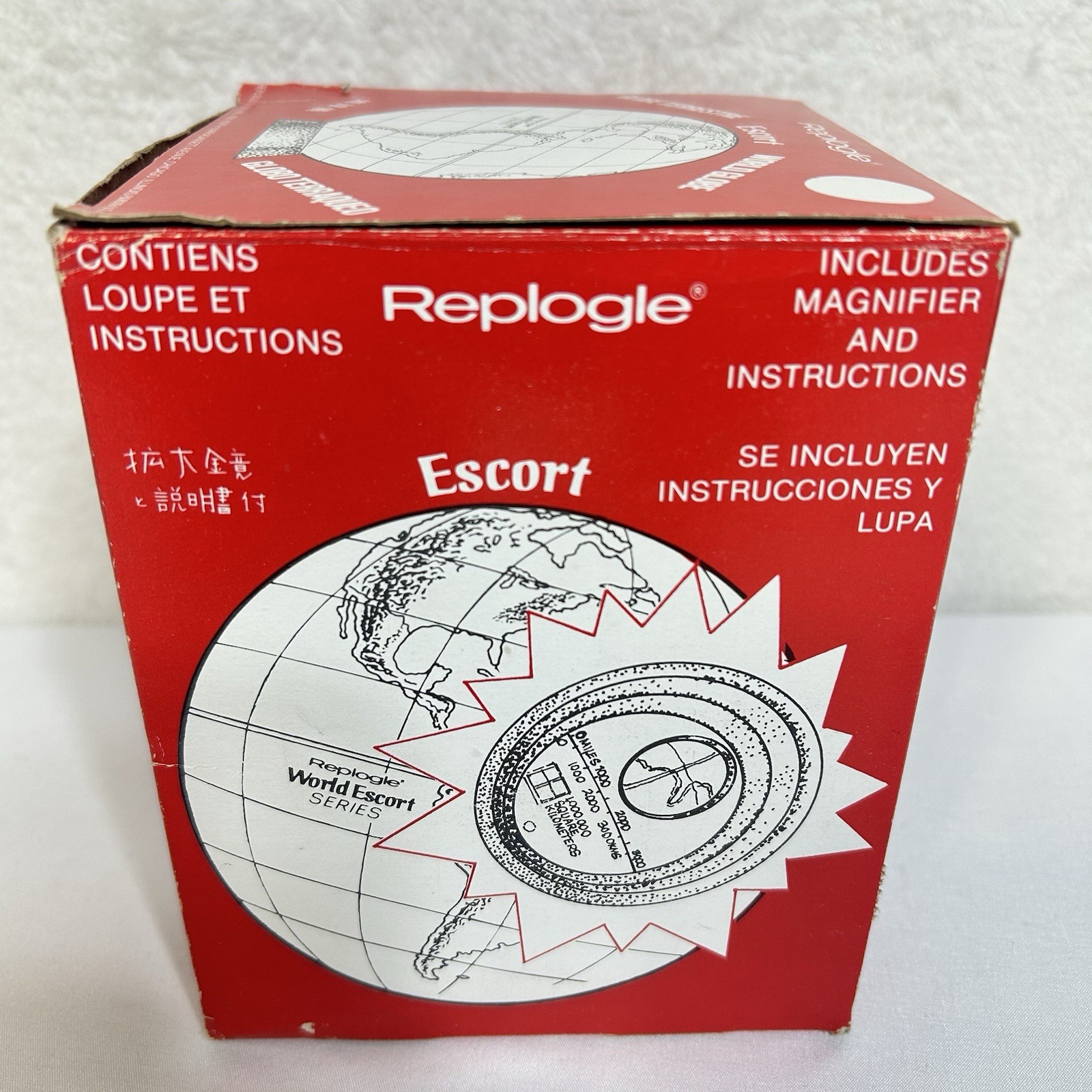 Replogle World Escort Series Globe with Plastic Magnifying Stand 4.7” Diameter