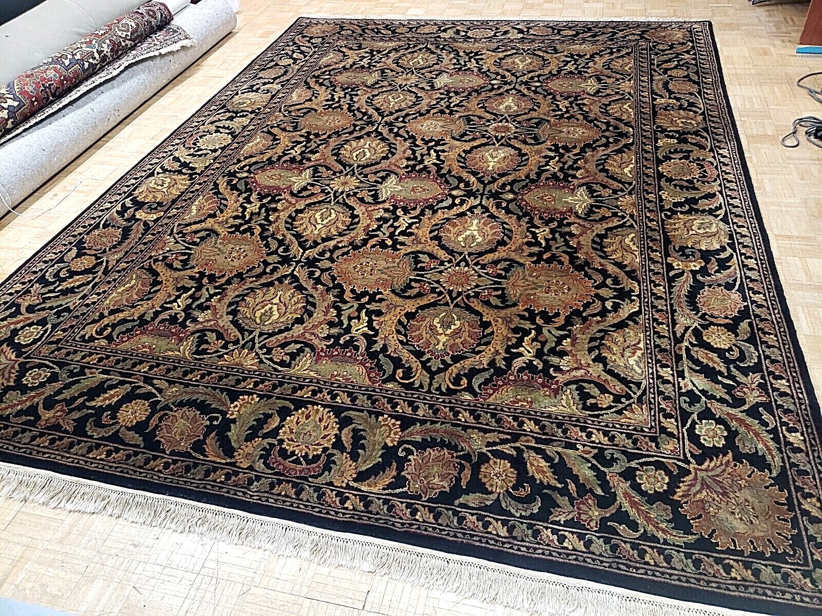 10×14 INDO MAJESTIC AGRA RUG HEAVY AUTHENTIC HAND WOVEN 100% WOOL ORIENTAL RUG