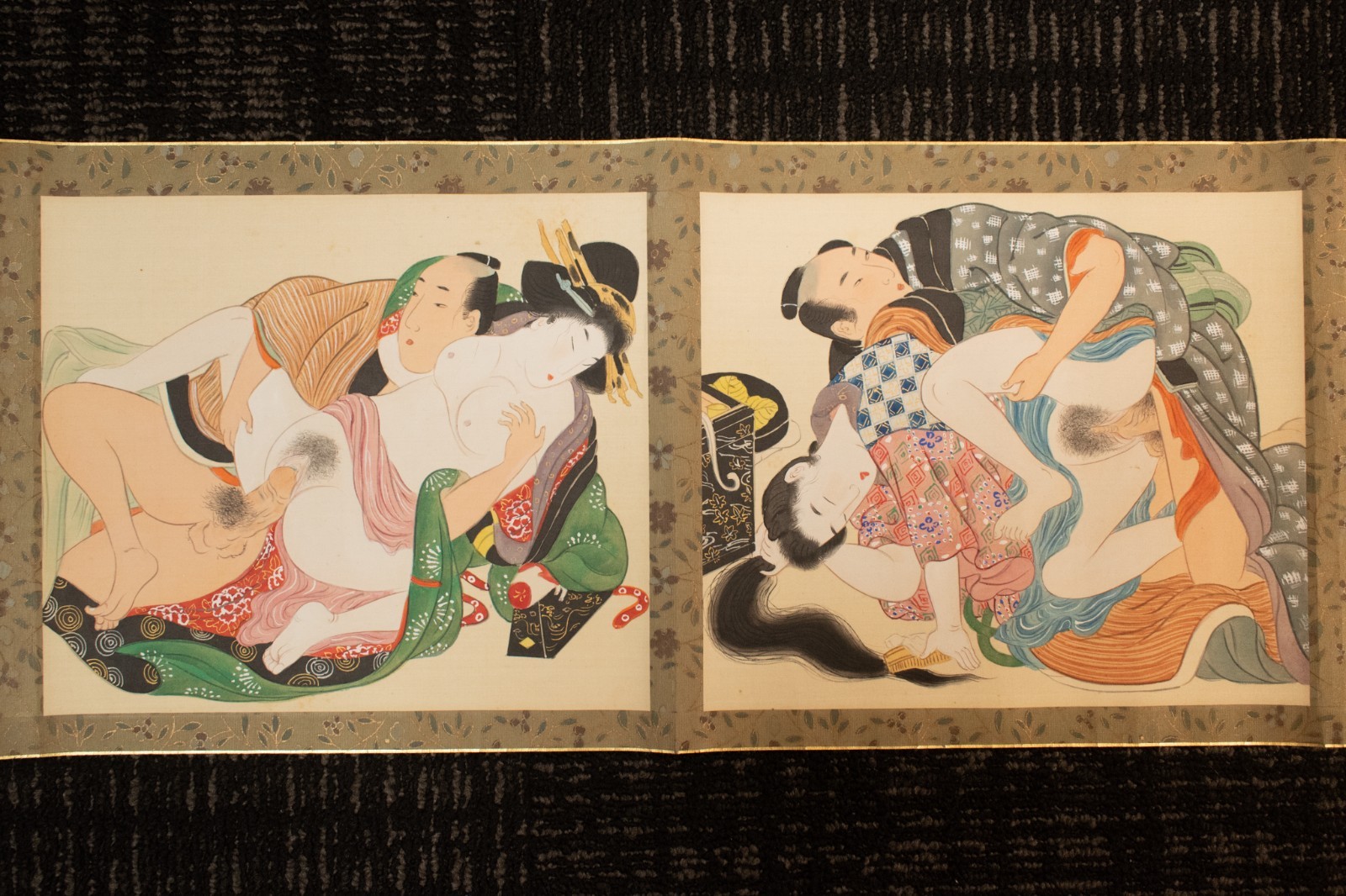 Shunga Ukiyoe Japanese Handscroll Spring Pictures scroll Anonymous (K009