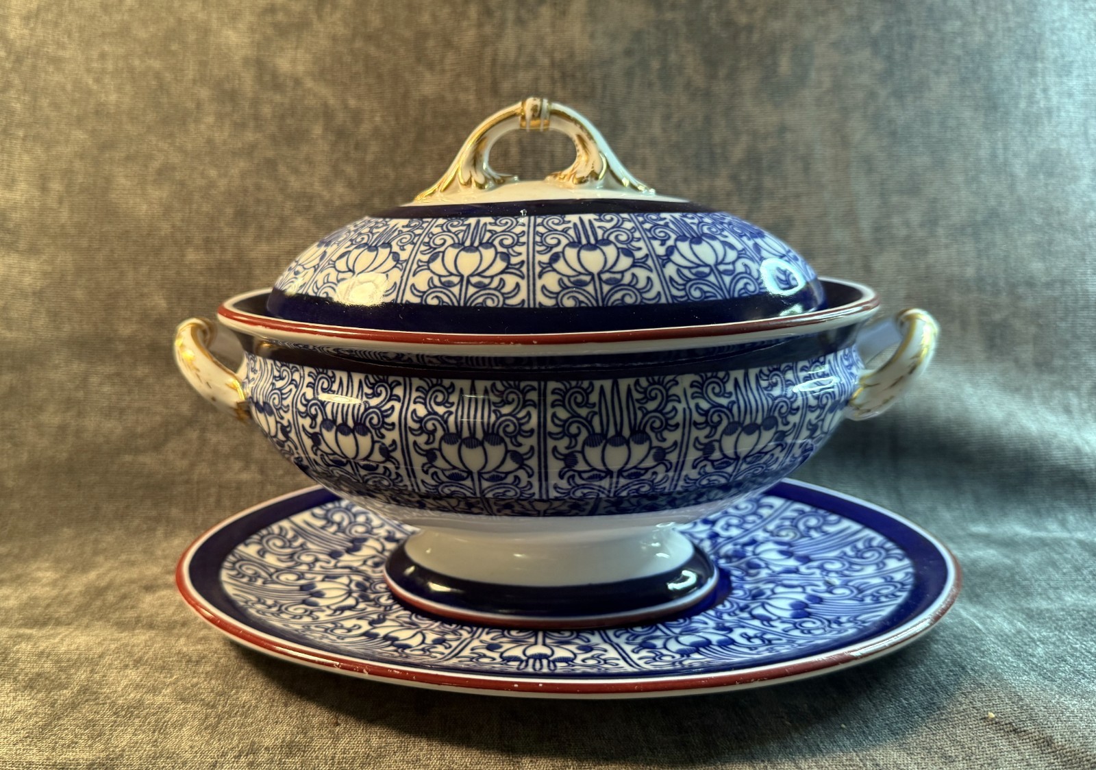 Royal Worcester Royal Lily Sauce Tureen date mark 1877 3 pieces