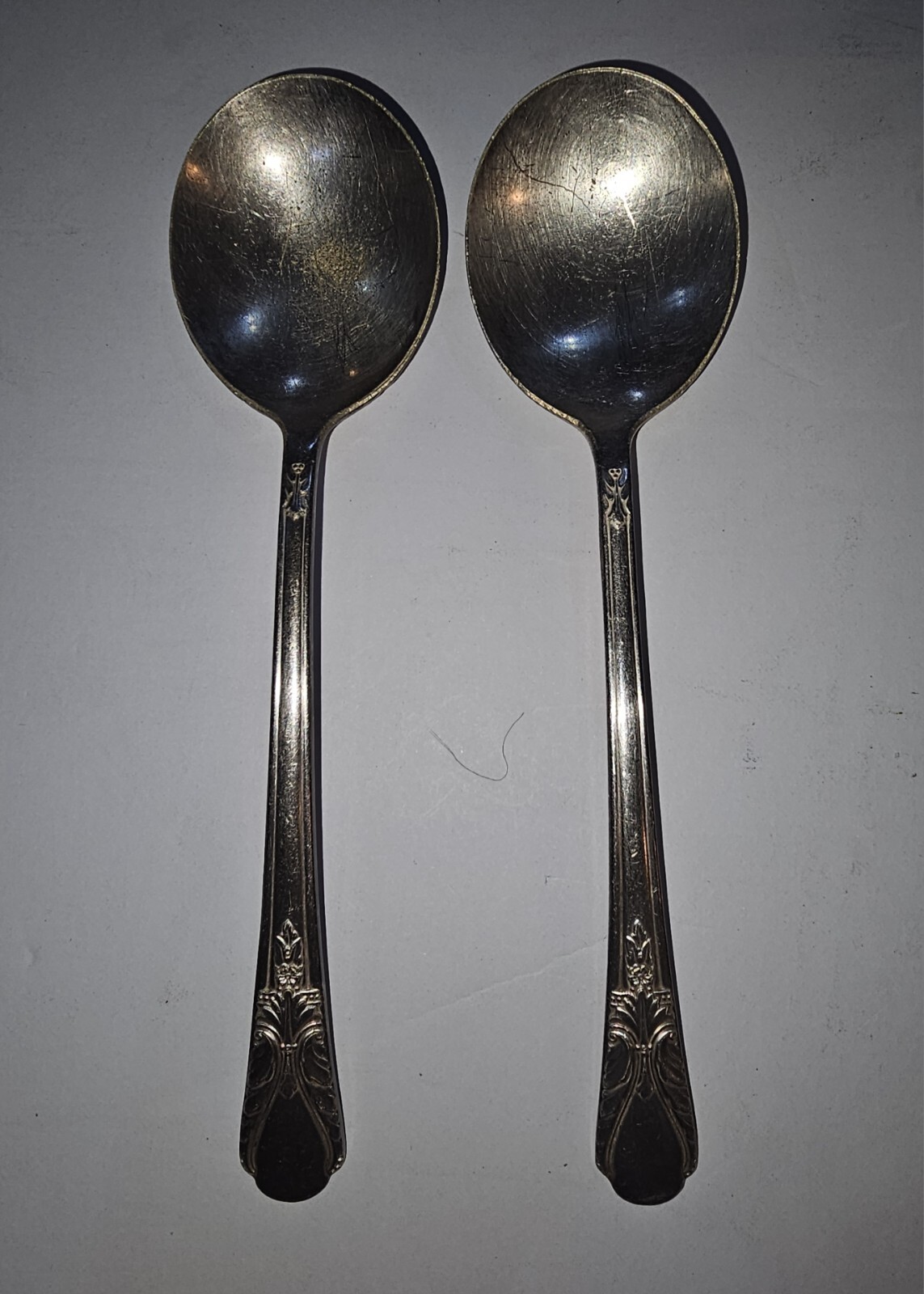 Wm Rogers AVALON CABIN International Silver Plated 2 Round Gumbo Soup Spoon