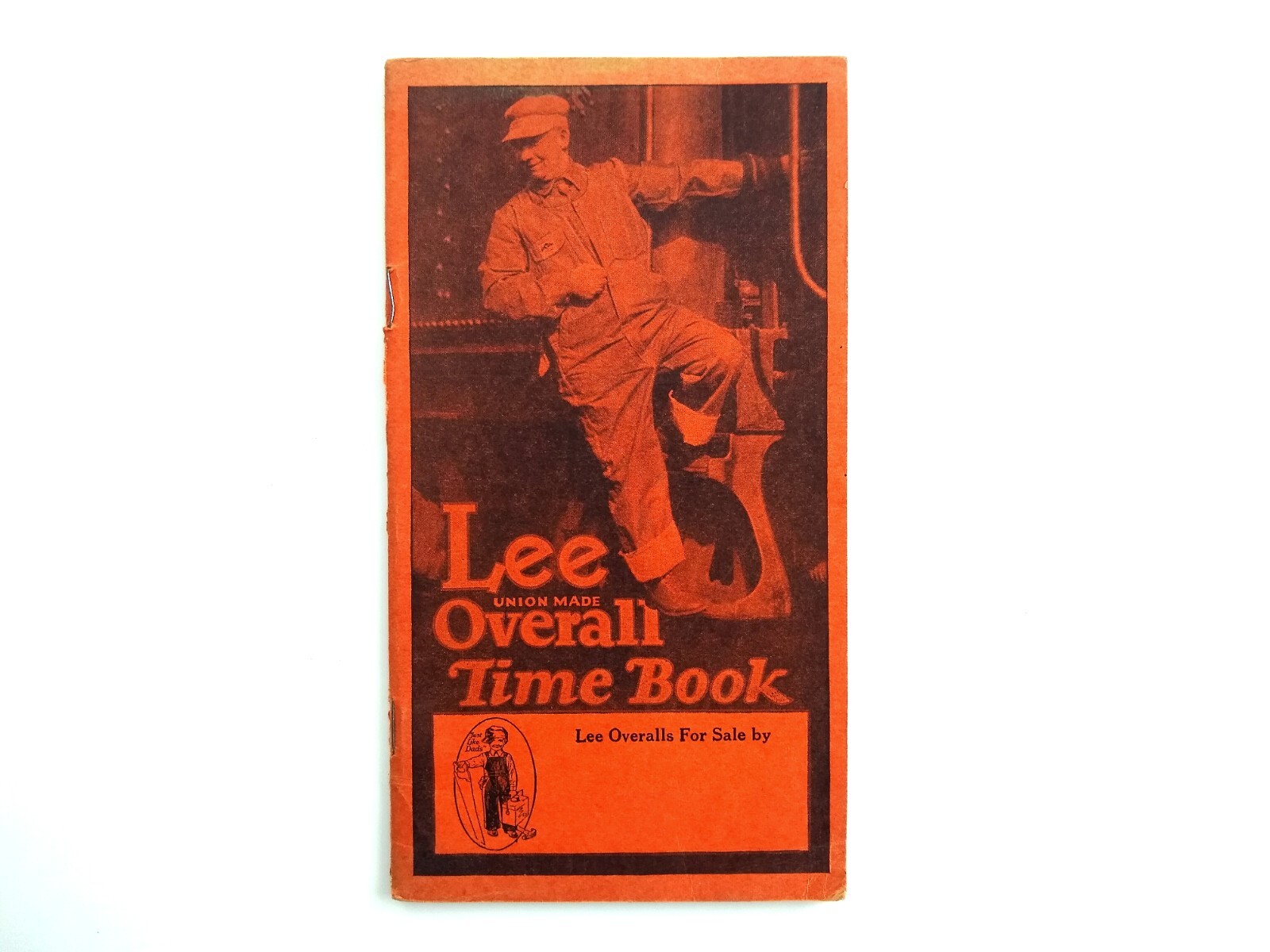 1920s-1930s Lee (Jeans) Union Made Overall Time Book with Ads, Never Used, Rare