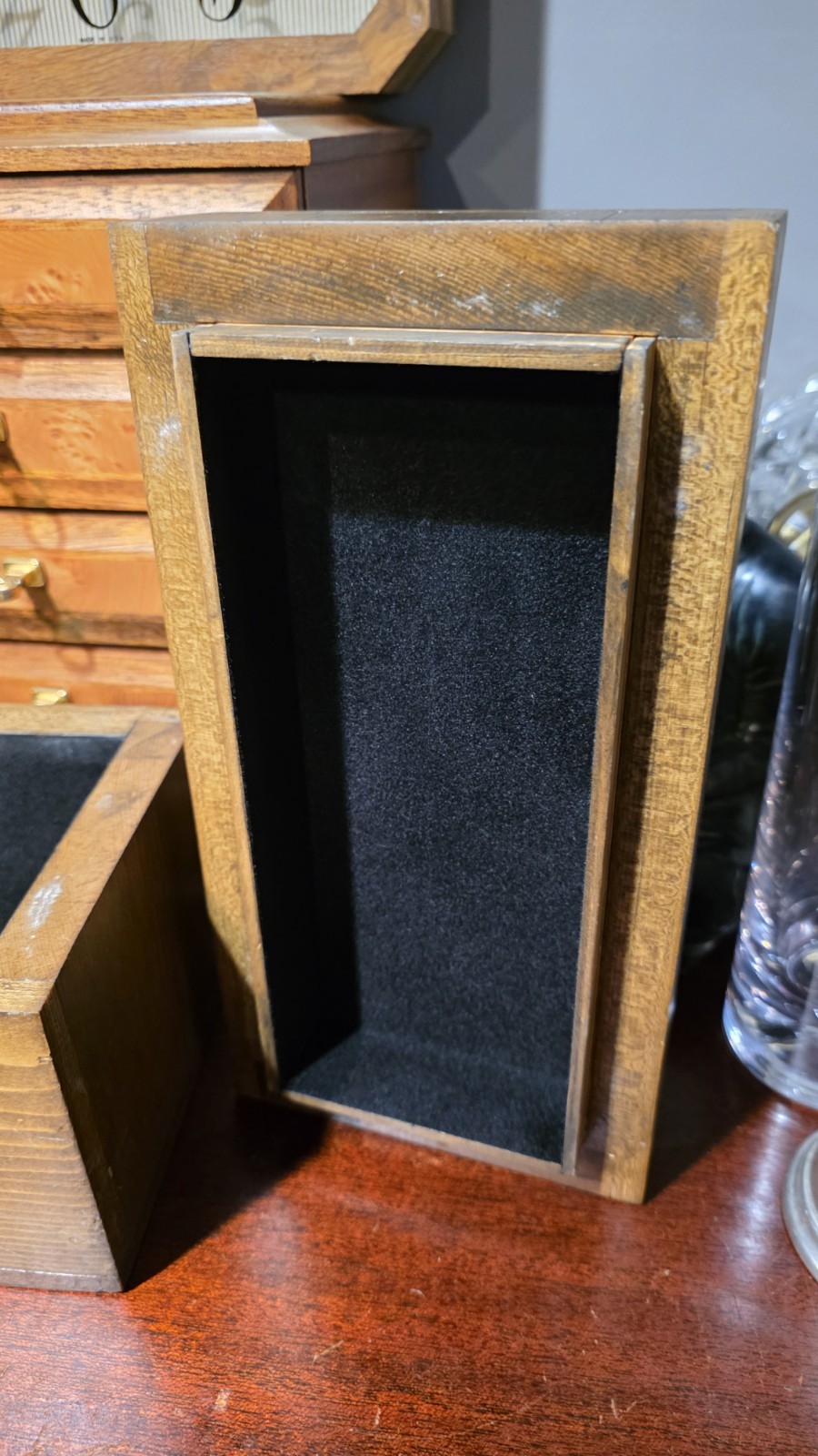 Antique Primitive Wooden Lidded Storage Handmade Pine Box 10.5 x 6″ x5.5