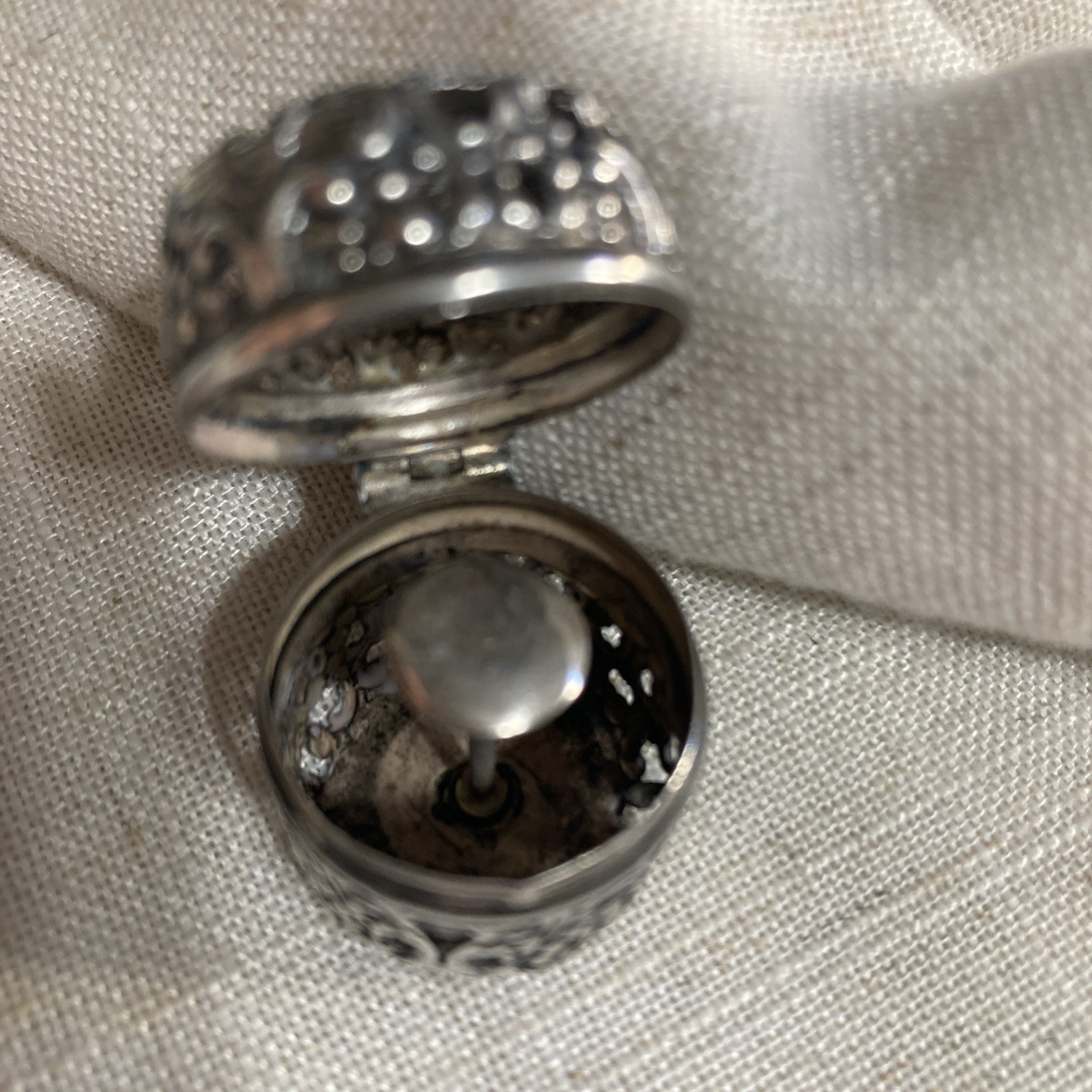 Sterling Thimble Chatelaine Thimble Holder