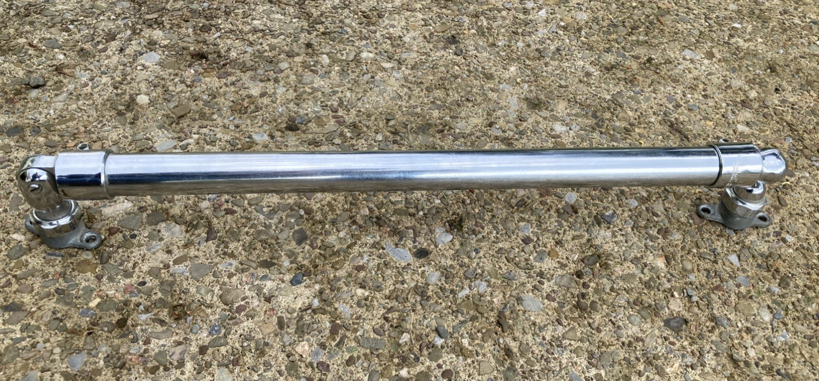 Vintage Heavy Duty 1″ Stainless steel Chrome Towel Bar architectural salvage
