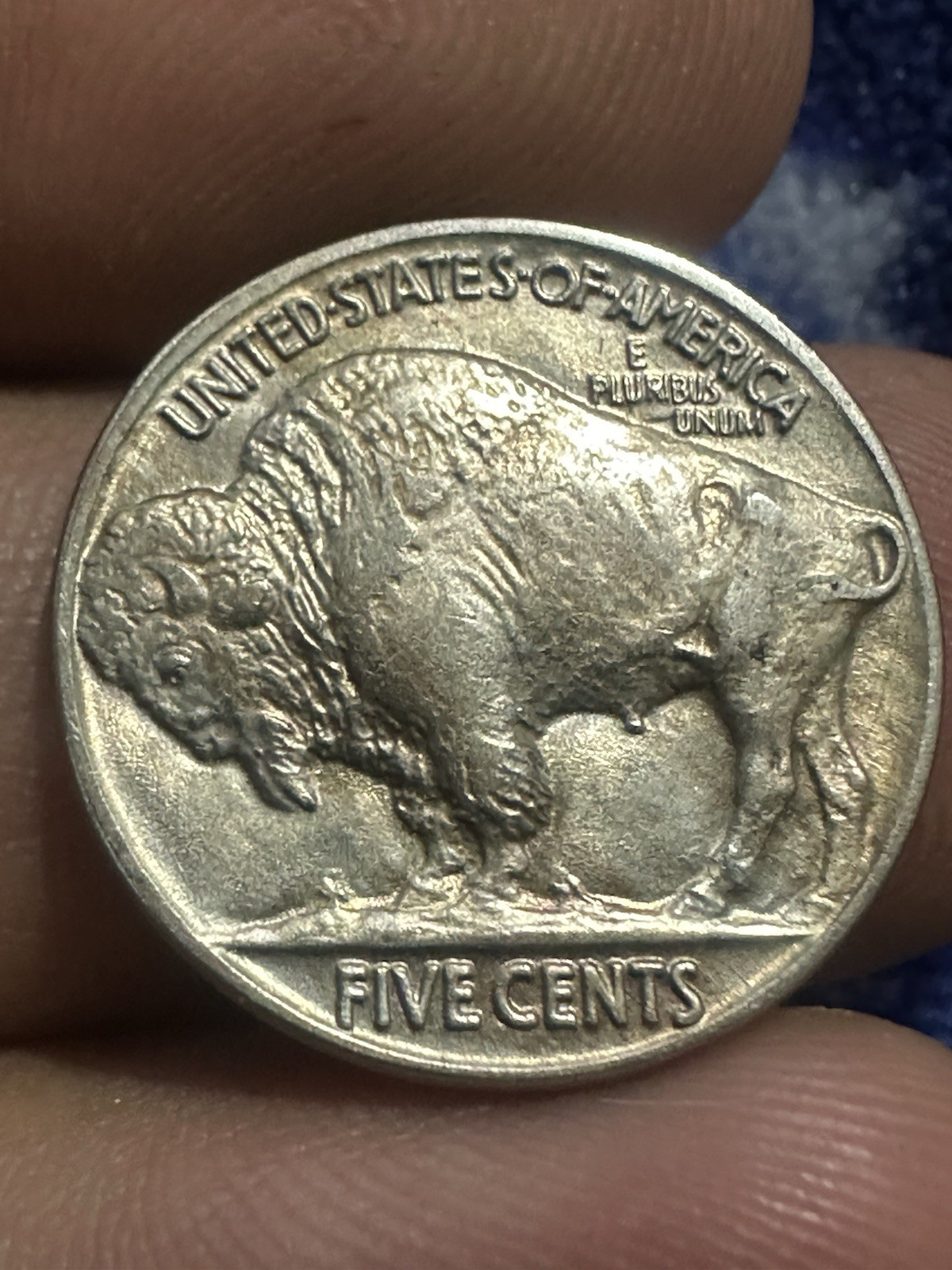 1935 Buffalo Nickel Coin Almost Uncirculated Full Horn 5 Cents