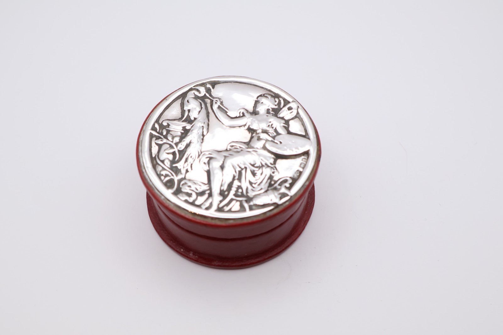 Vintage Silver Mounted Trinket Jewellery Box Hallmarked London 1989