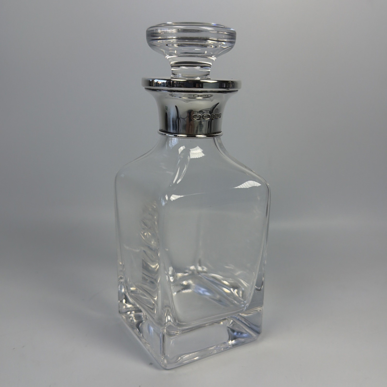 Silver Mounted Glass Scent Bottle Hallmarked Birmingham 2013 Broadway and Co