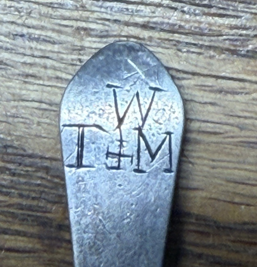 American Coin Silver Coffee Spoon William Cleveland Norwich Ct 18th Century Mono