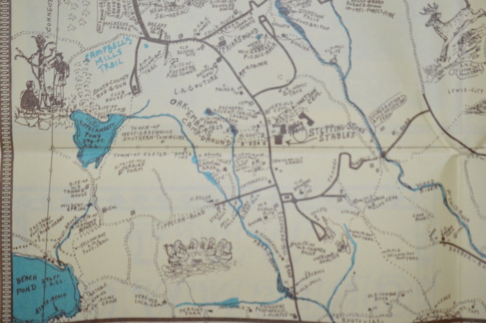 George E Matteson Original Map West Greenwich Rhode Island Cartography 1966