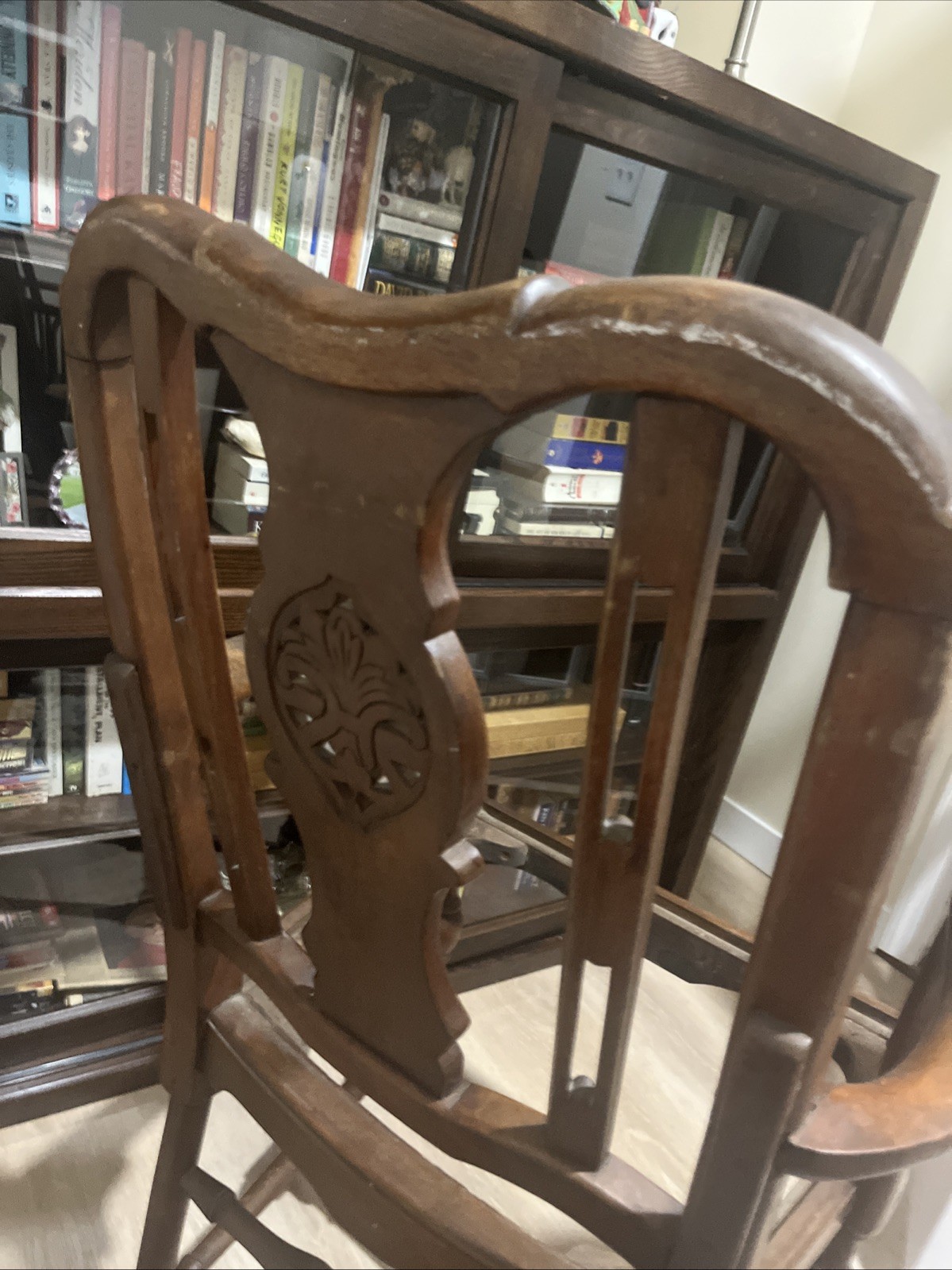 Queen Anne CHAIR, c1730, Solid Walnut, England, Sheppards Crook, Antique