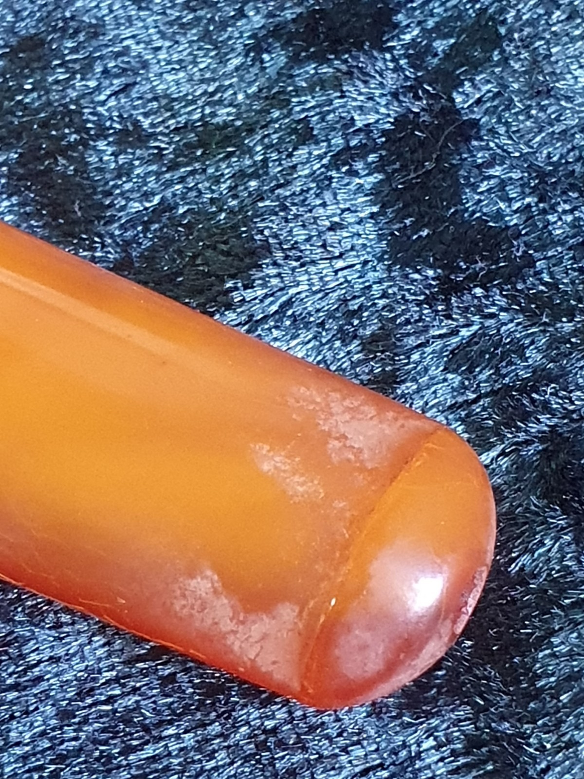 Antique Amber Cheroot/Cigar Holder with 9ct Gold Hallmarked 1899 Ring & Case