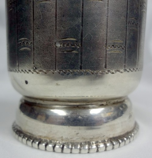 Vintage Antique Unbranded Pure Silver Wine Cup Beaker United Kingdom 73.4 Grams!