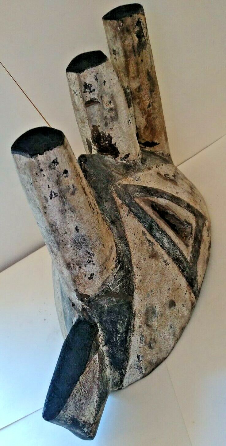 Antique African Igbo Tribe Polychrome Helmet/Mask – Nigeria -Early 20th Century