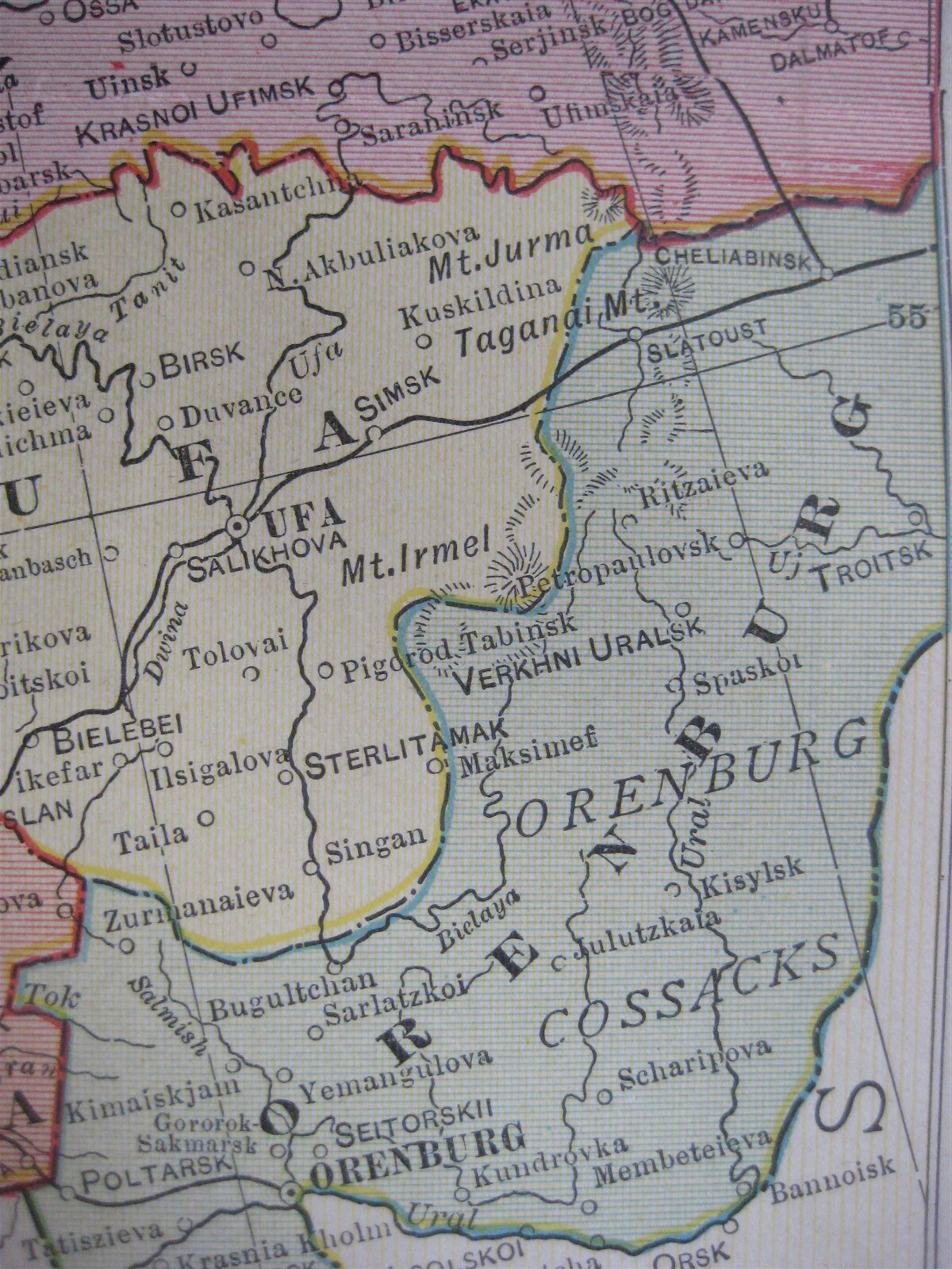 Original 1903 Map RUSSIA St. Petersburg Moscow Finland Poland Warsaw Crimea Kars