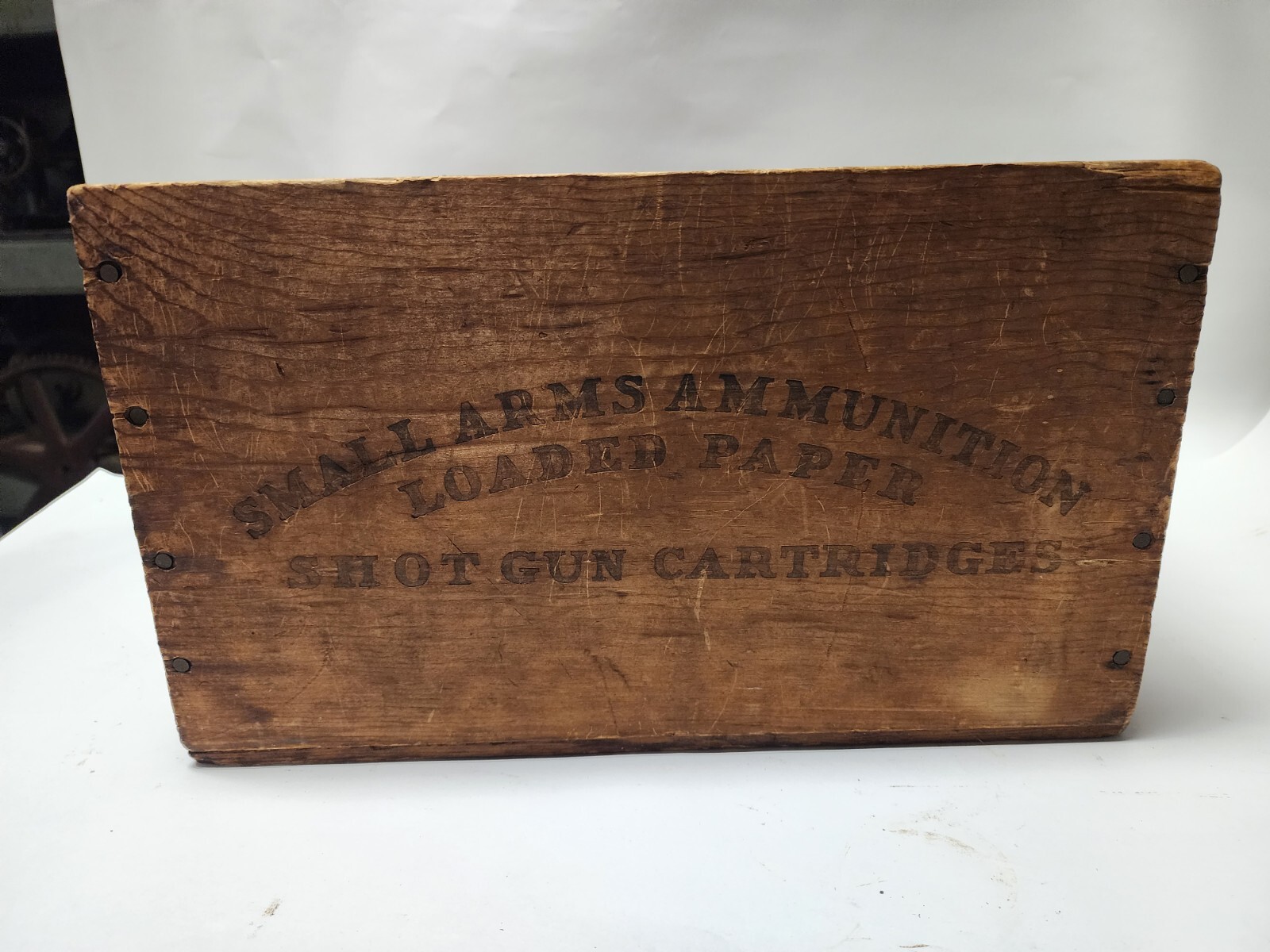 Antique American Eagle XL Grade Wood Ammo Box 500 12 GA