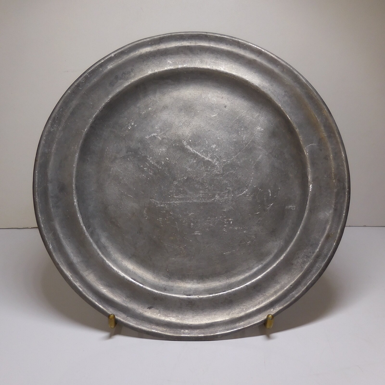 Vintage Art Deco Round Plate Ashtray Metal Tin Table Home N7948