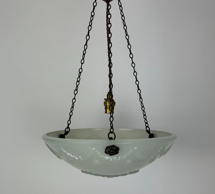 Jefferson Moonstone Plafonnier Antique Glass Ceiling Light Fly catcher(24071)