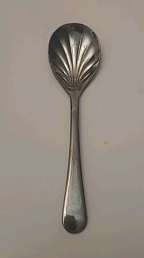 Vintage Silver Plated Shell Design Sugar Spoon Sheffield England