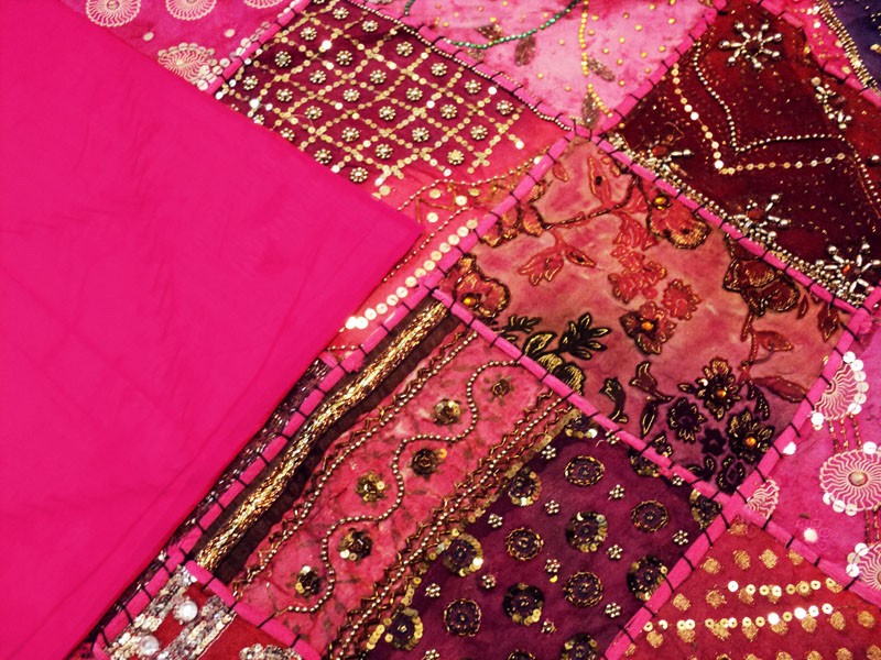 60″ HANDCRAFTED WALL DECOR HANGING THROW BEAD SARI TAPESTRY FESTIVE SEASON GIFT