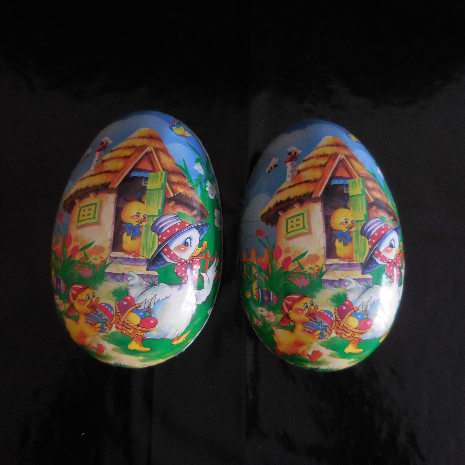 Egg Decorative Drawing Animated Duck Cardboard Paper Art Deco Design 20th France