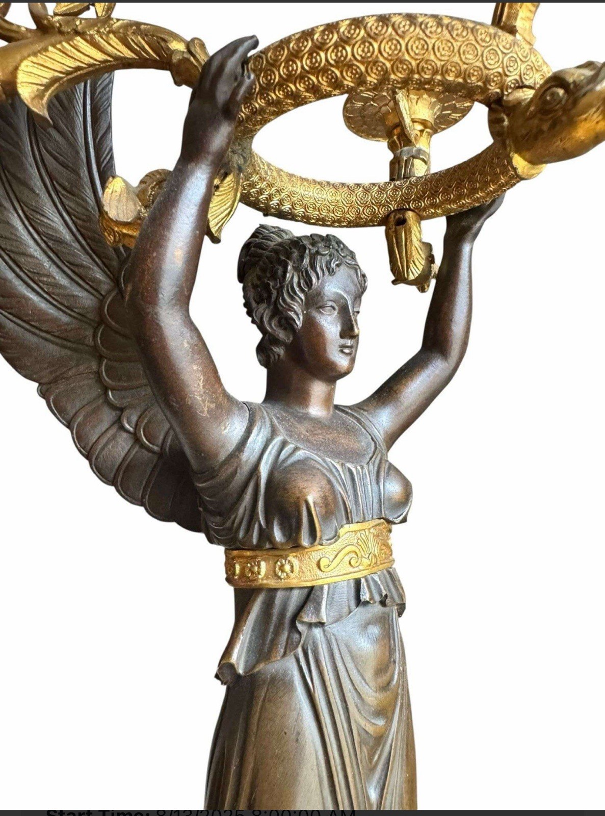 A Pair Of Early 19th Century French Gilt and Bronze Figural Candelabra