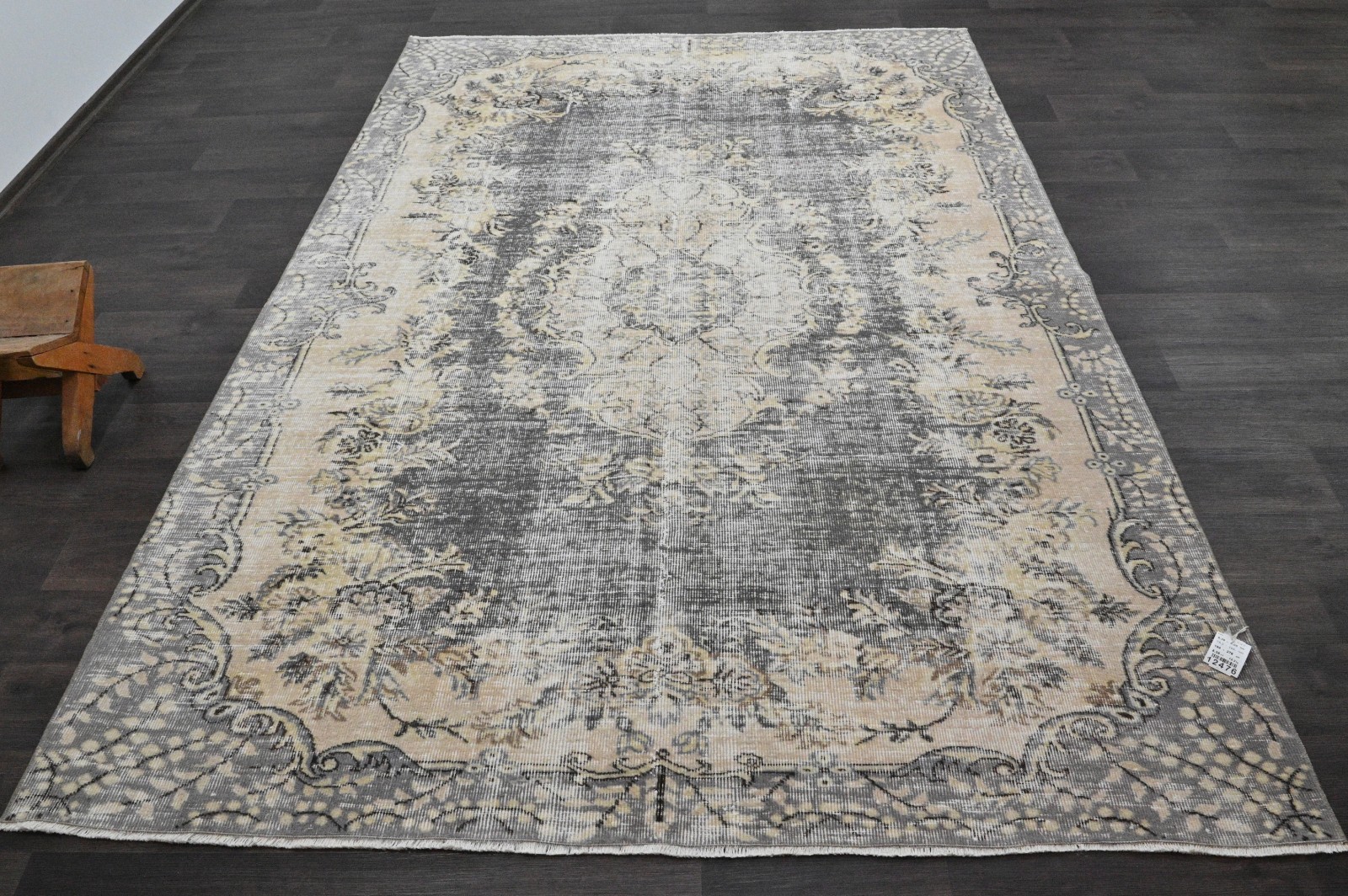 Oushak Turkish Vintage Rug 6×9 Kilim Rug Anatolian Handmade Boho Decor GRAY