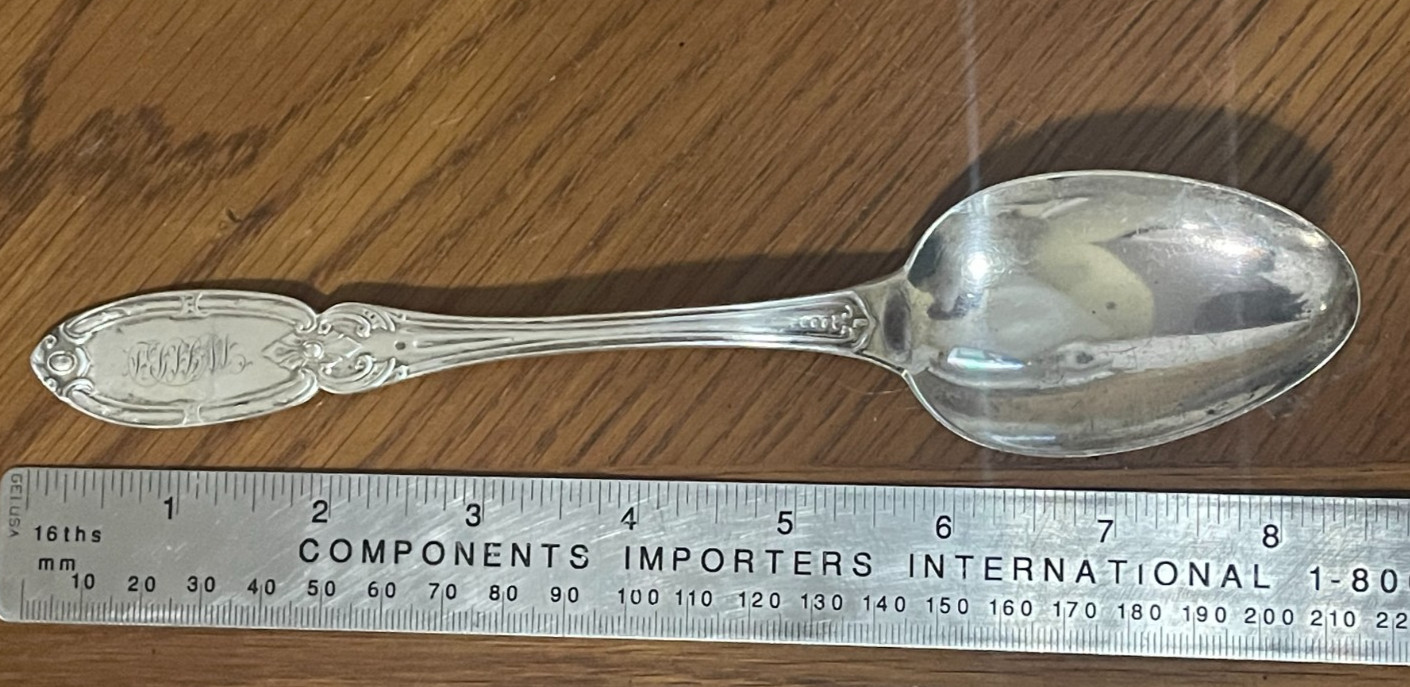 ****Similar ** George W Shiebler Sterling Mayflower Table Spoon -Mono 53 g