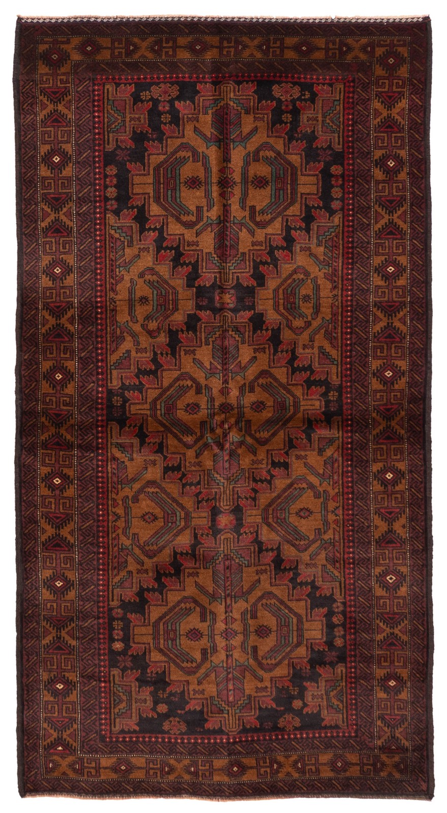 Vintage Hand-Knotted Area Rug 3’8″ x 6’9″ Traditional Wool Carpet