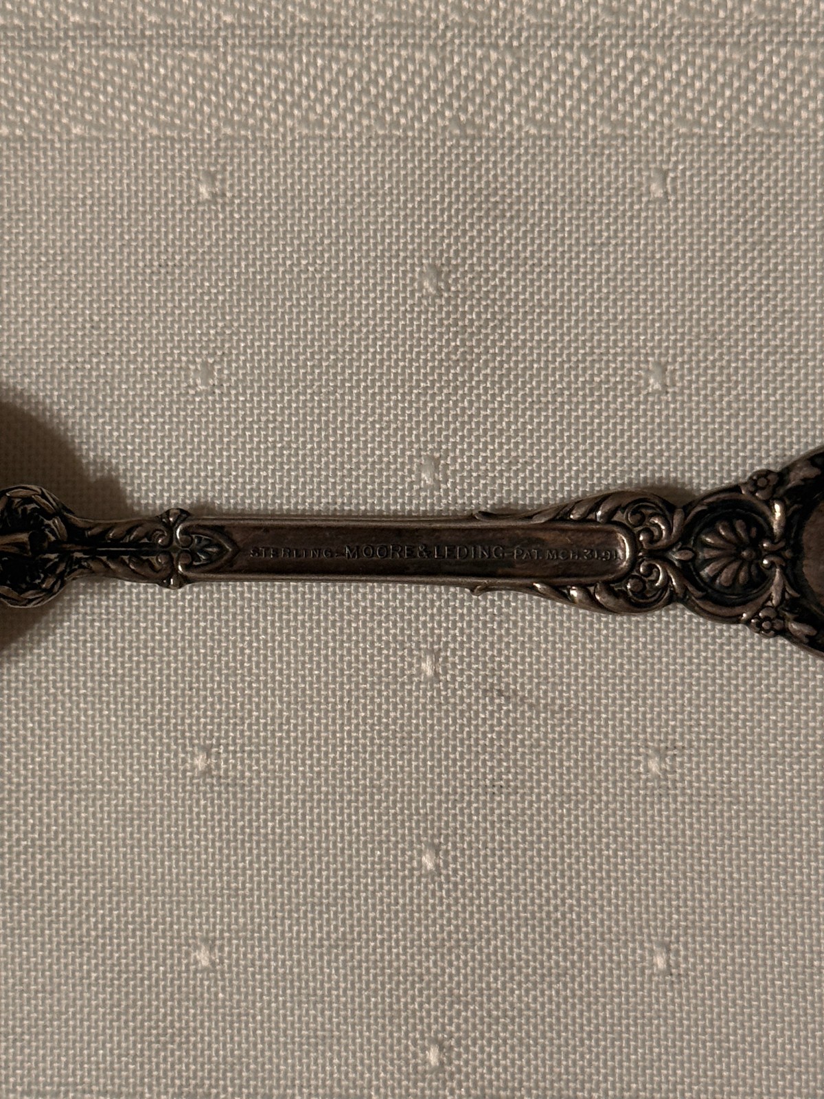 Antique Moore Leding Sterling Mount Vernon Souvenir Spoon 1891 George Washington