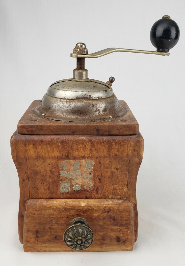 Antique Vintage Coffee Bean or Spice Grinder Mill Rustic Primitive Old Farmhouse