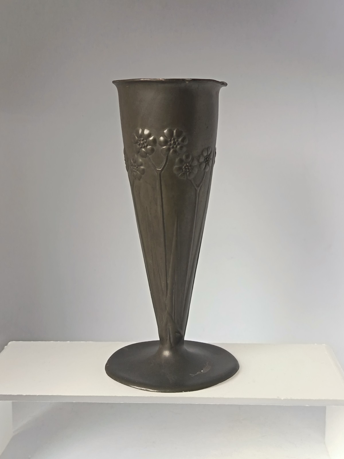 Antique Tudric Pewter Art Nouveau Vase For Liberty Archibald Knox 15cm Rare 0821