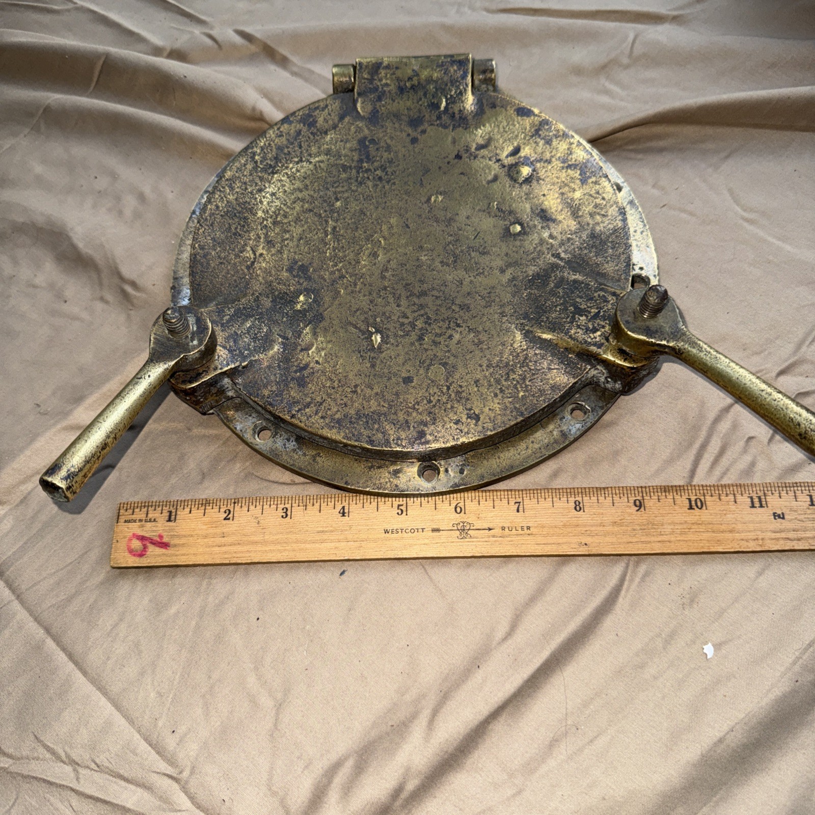 Antique bronze brass nautical COVERED porthole boat