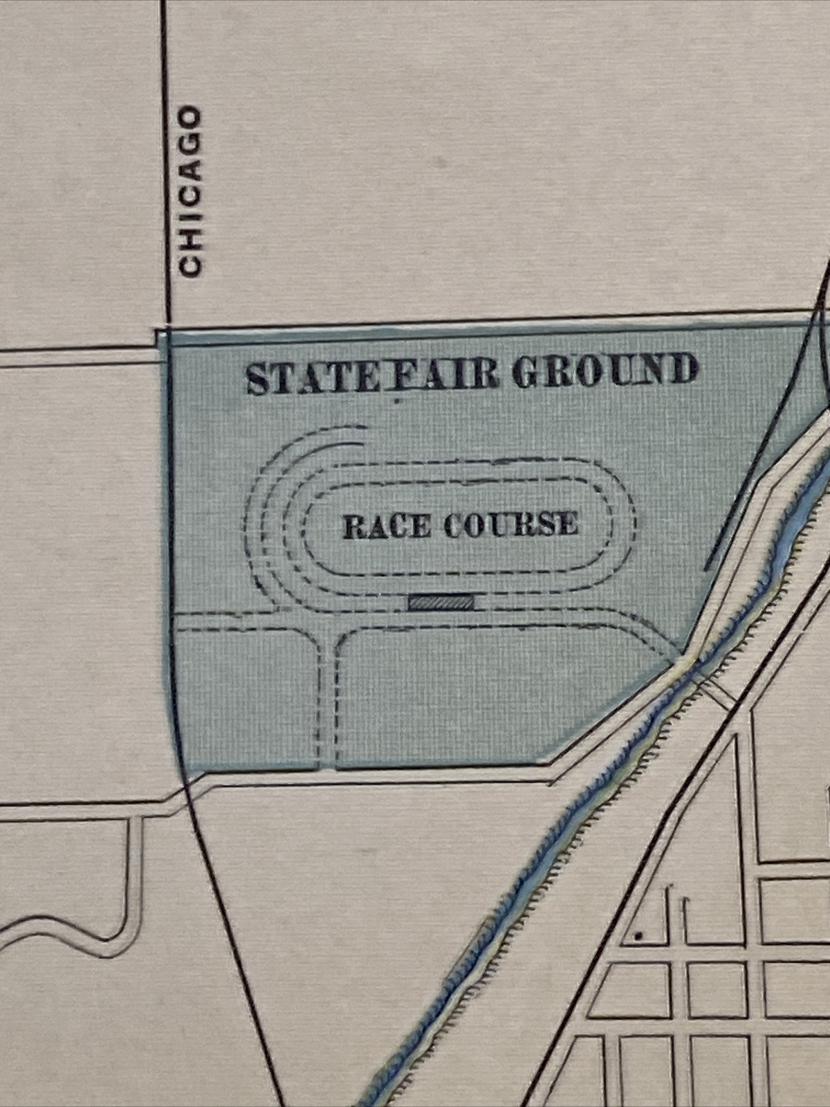 Large Format 1905 COLOR Rand McNally Map Atlas Page Business City Indianapolis