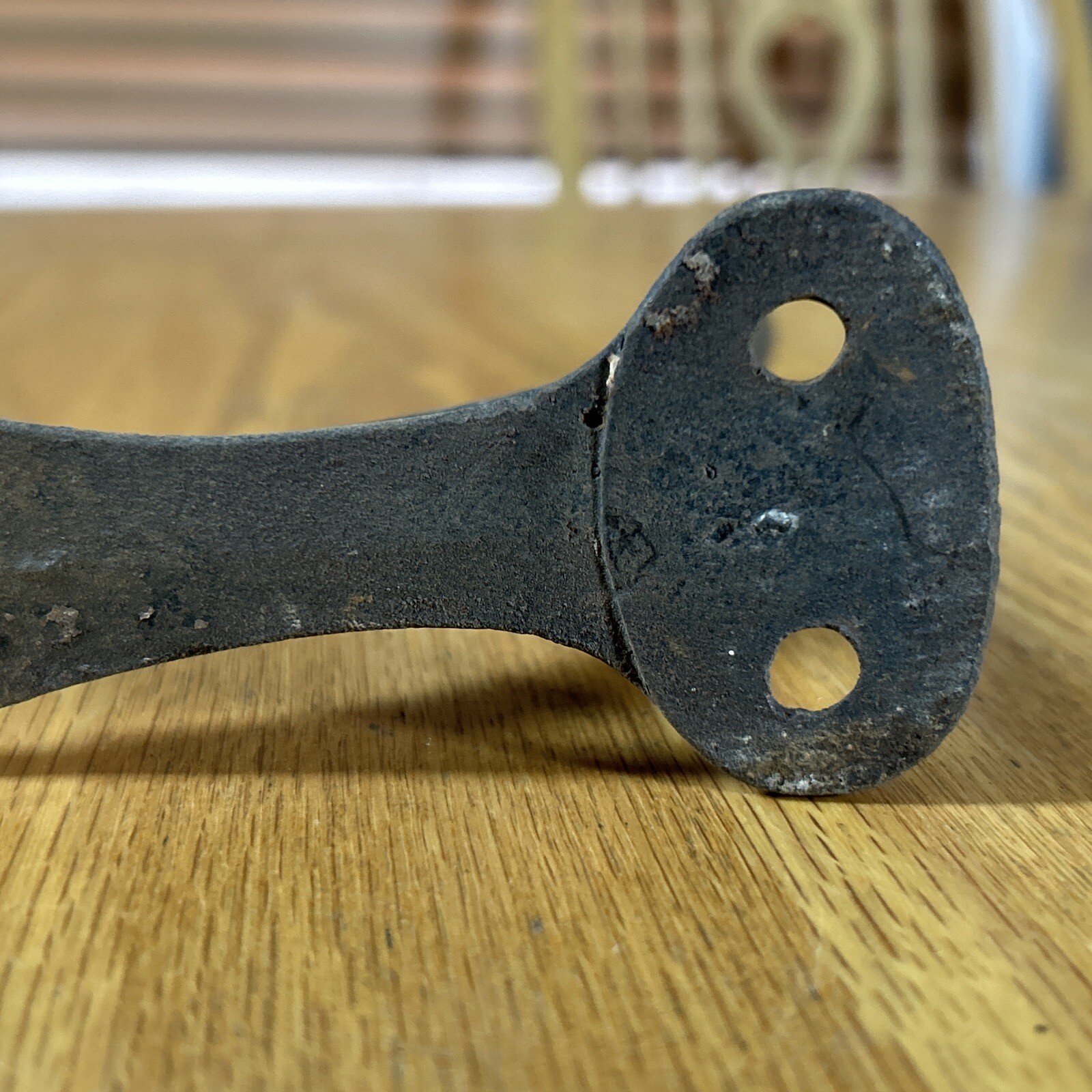 Antique Iron Coat Hook Wall Bracket Hat Rack Welded Cast Rustic Farm Cabin Decor